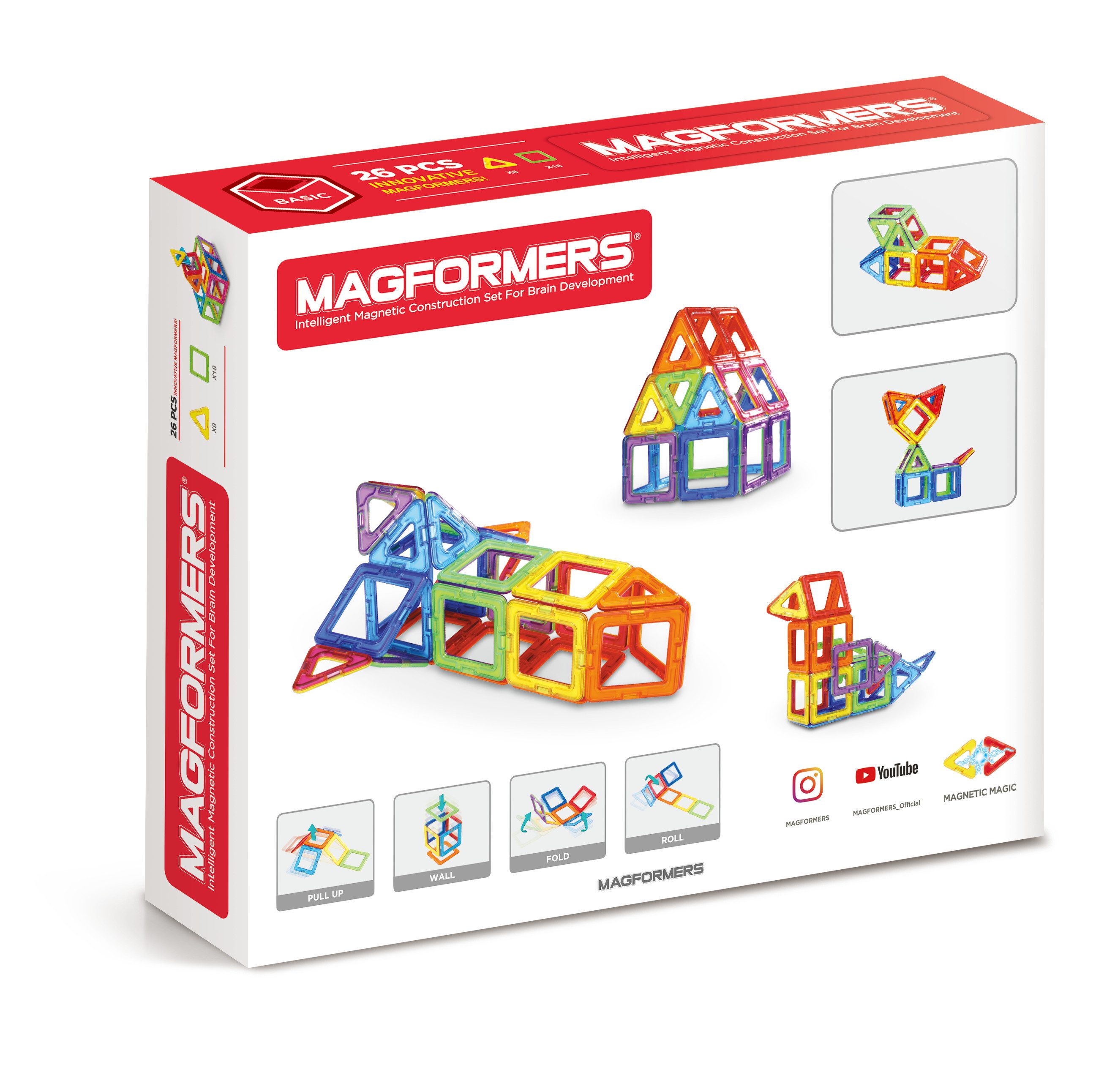 MAGFORMERS 274-06 - Magformers 26 Set Magnetspielbausteine, (26 St)
