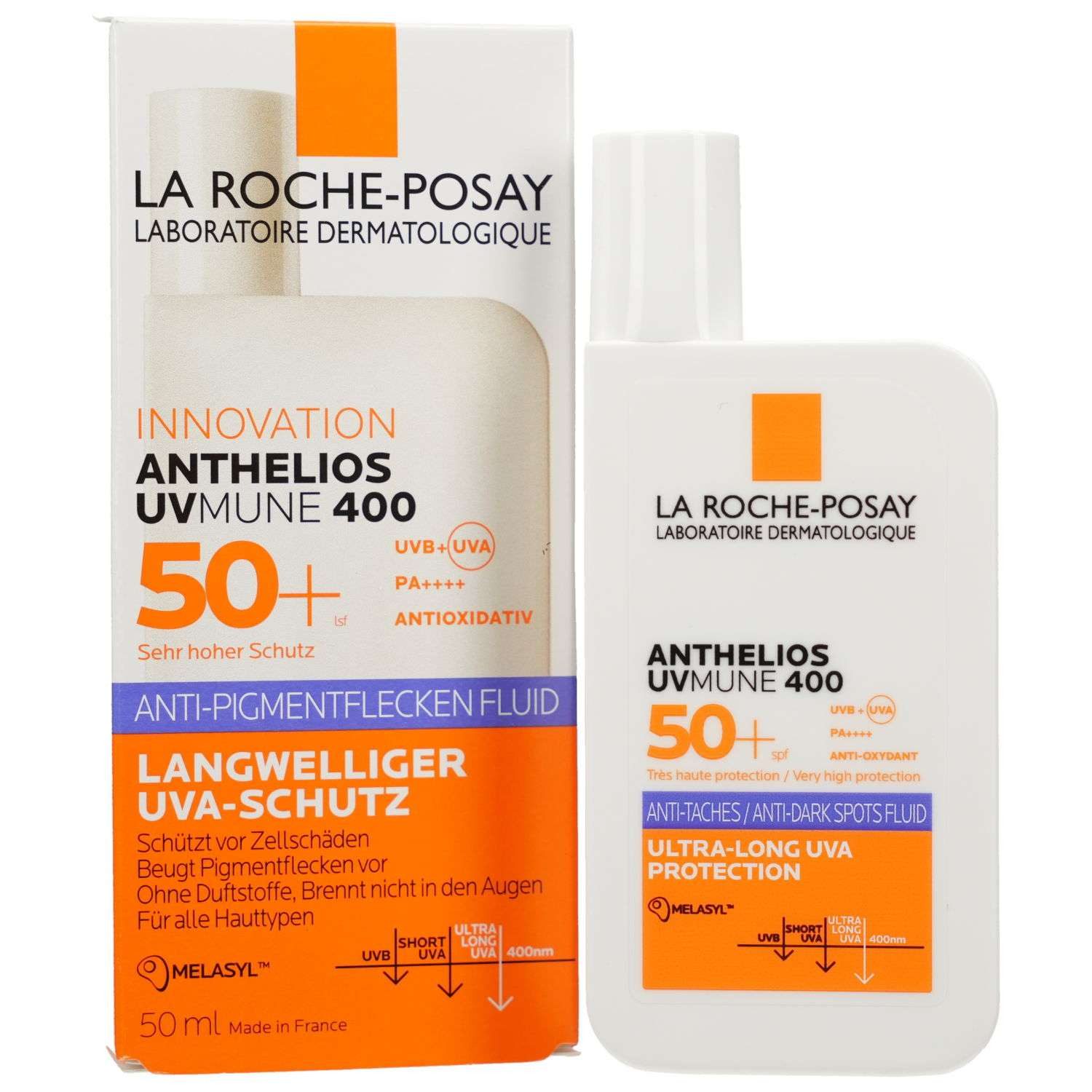Roche Sonnenschutzcreme ROCHE-POSAY Anthelios Anti-Pigment Flu.UVM.LSF 50+ 50ml PZN 19398933