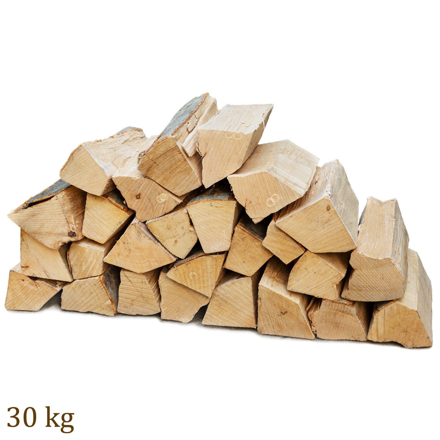 Flameup Kaminholz Brennholz Kaminholz Holz 30kg Ofen Kamin Kaminofen Grill Buche 25 cm, 30 kg
