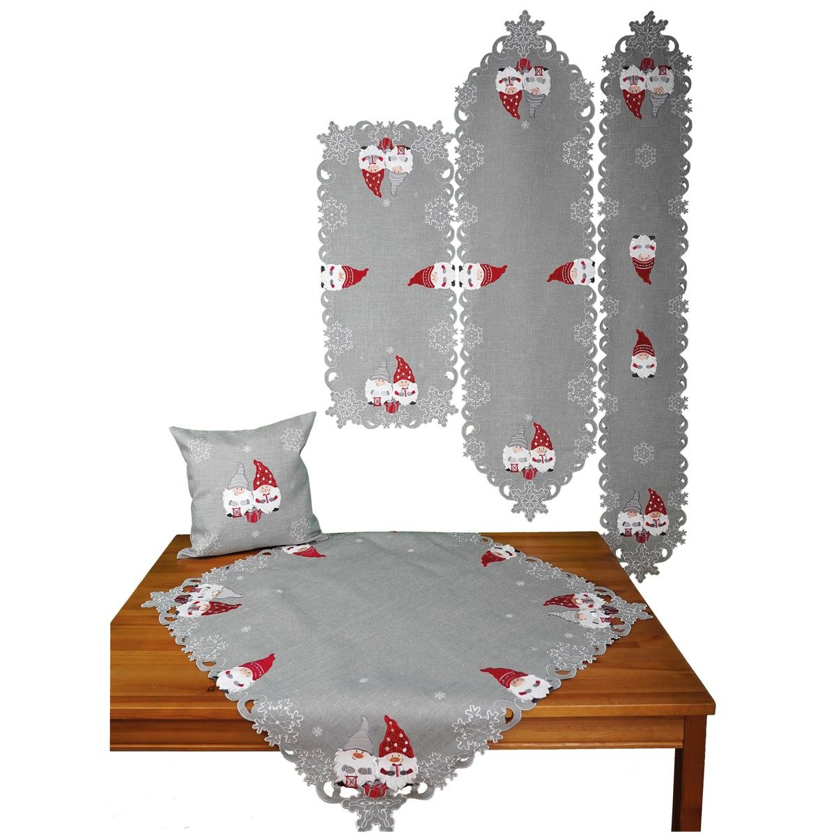 matches21 HOME & HOBBY Tischdecke Tischdecke AMIRA Weihnachten Wichtel Poly günstig online kaufen