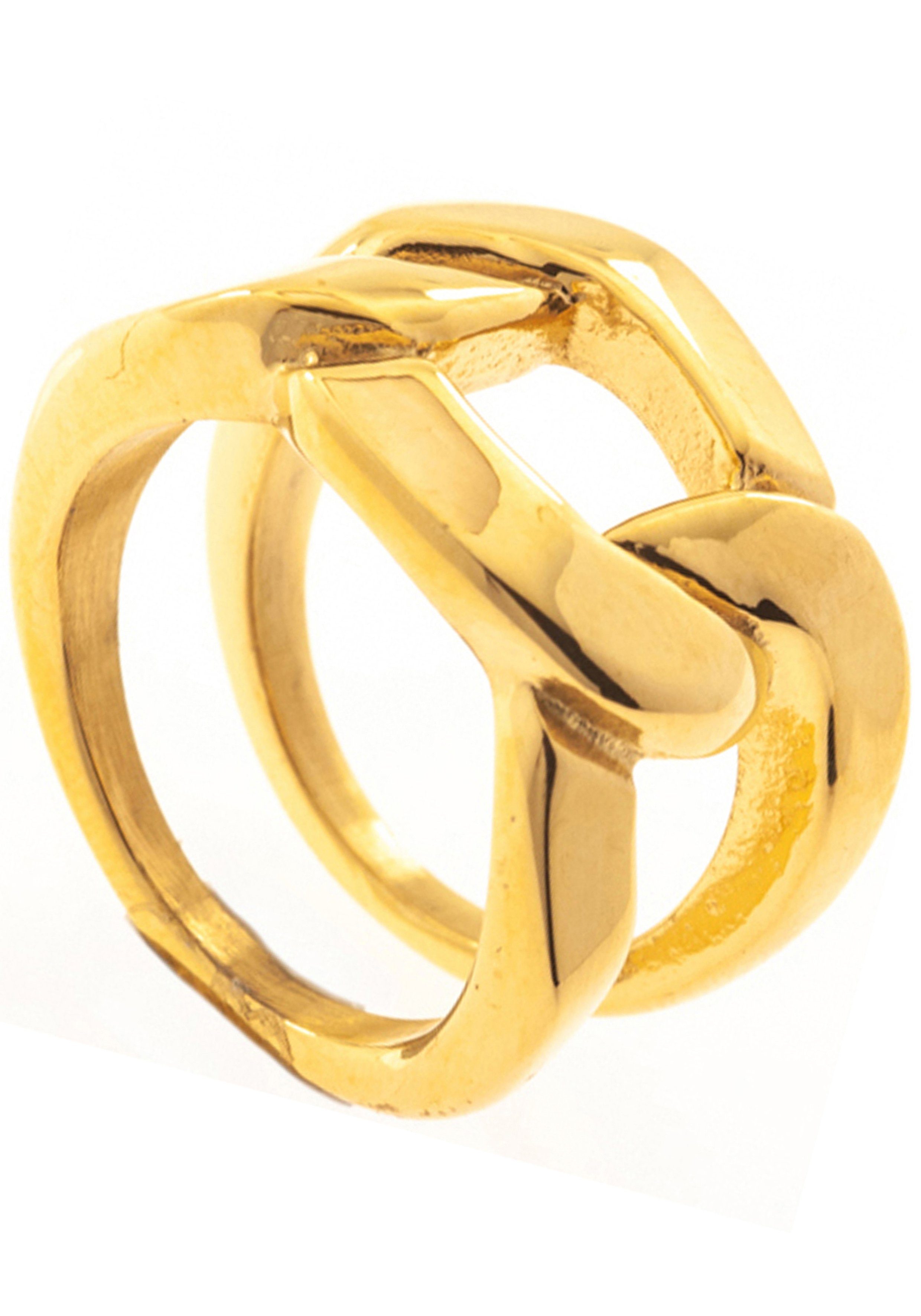 JOBO Fingerring, Edelstahl goldfarben beschichtet