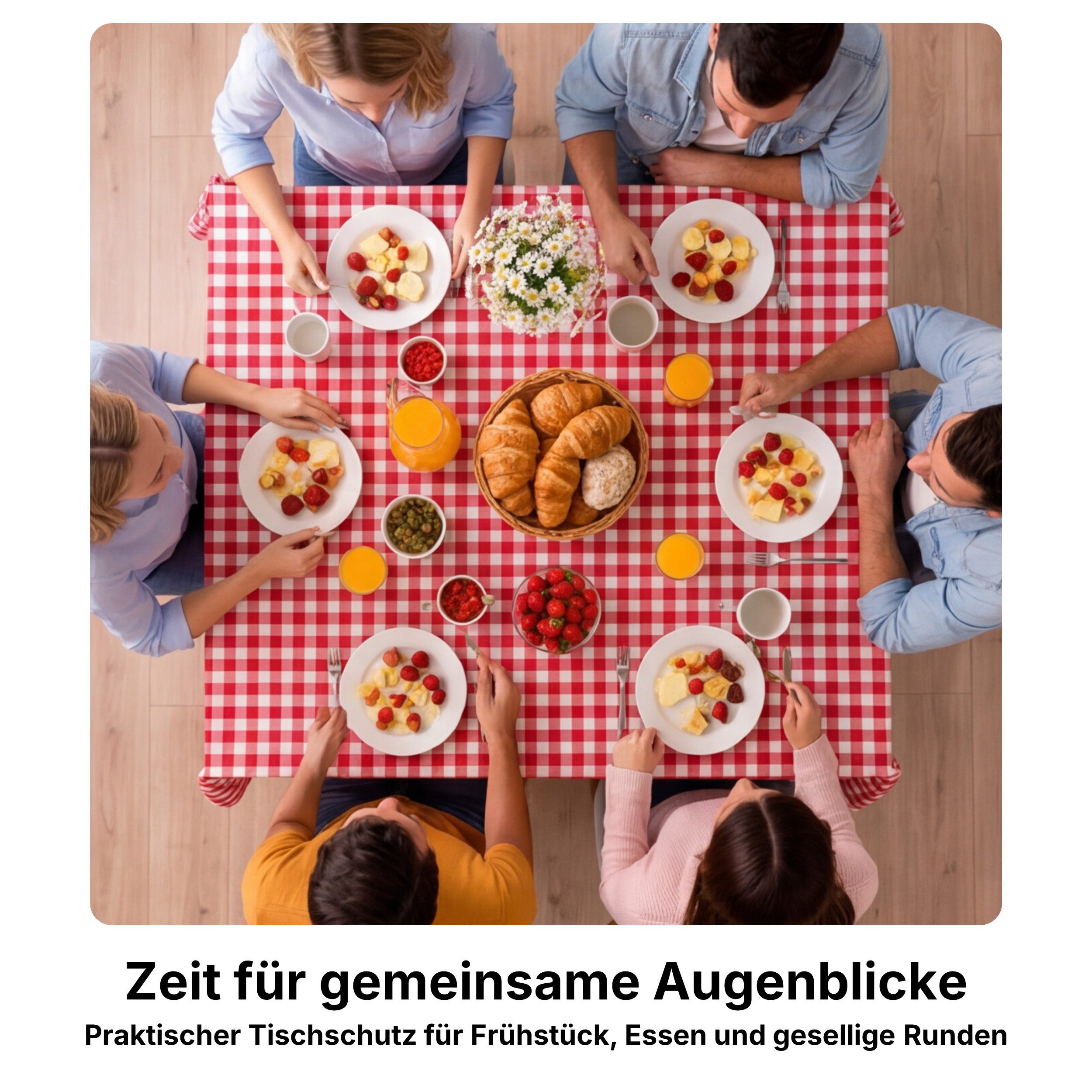Melody Gartentischdecke Tischdecke Wachstuch Gartentischdecke karo rot abwaschbar eckig rund, fleckenabweisend