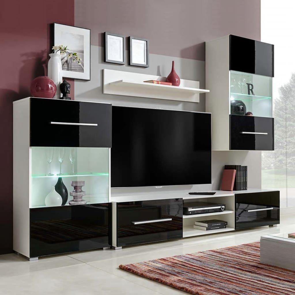 vidaXL TV-Schrank 4-tlg. Wohnwand mit TV-Schrank günstig online kaufen