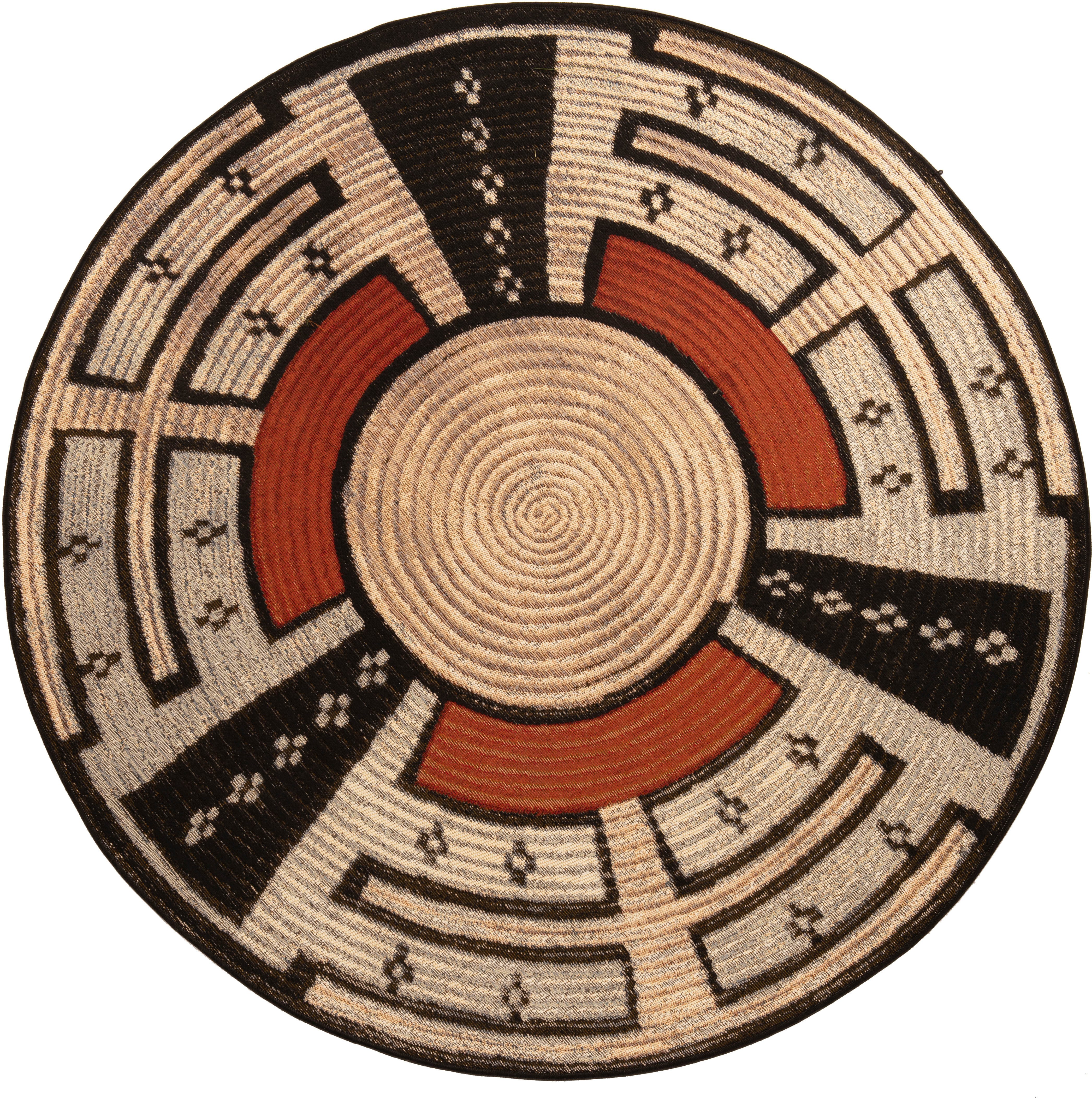 Gino Falcone Teppich Outdoor-Africa 44, rund, Höhe: 5 mm, Flachgewebe, In- und Outdoor geeignet, Wohnzimmer