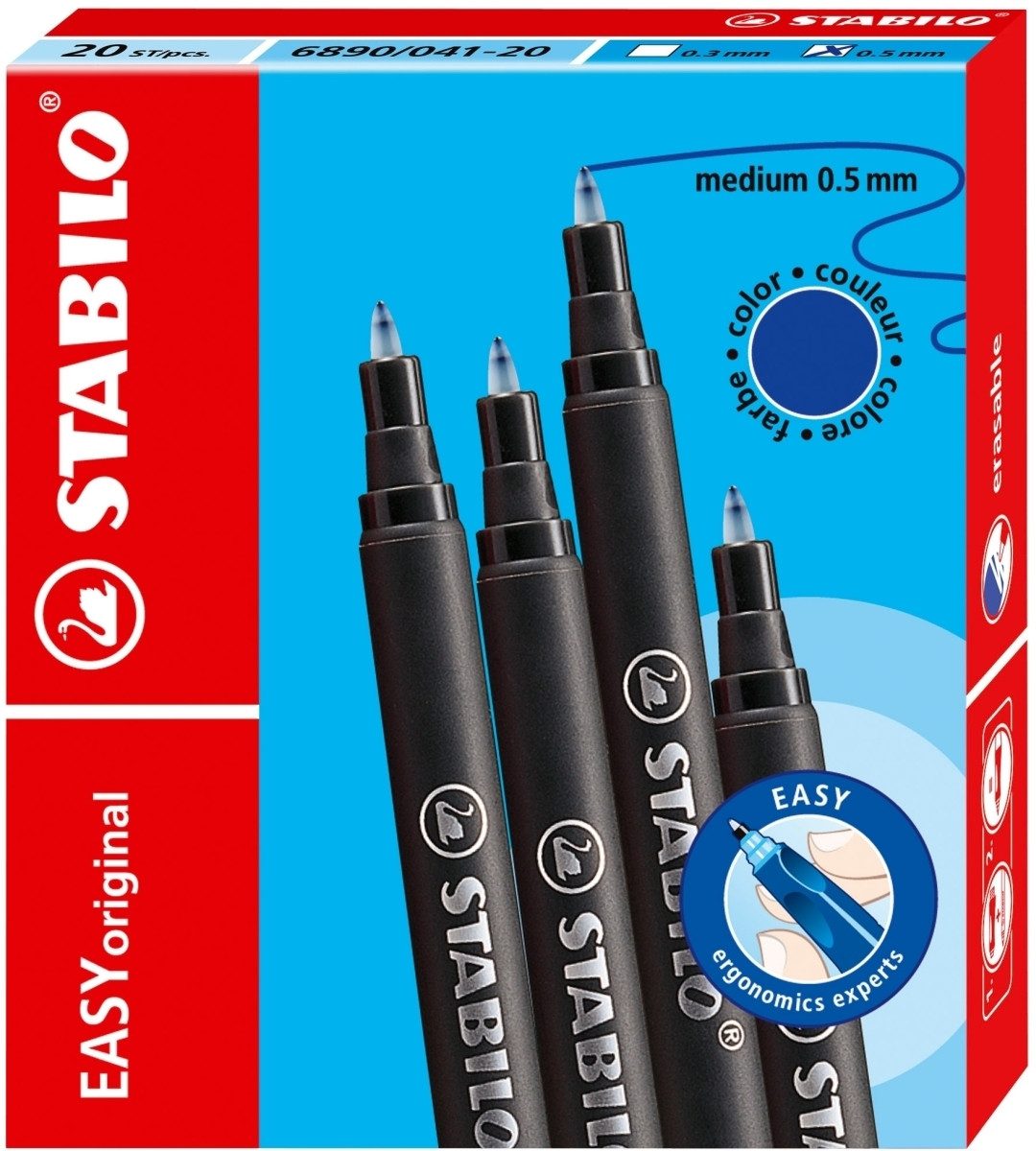 STABILO Füllhalter Patrone Easyoriginal medium 0,5mm blau VE=20 Stück