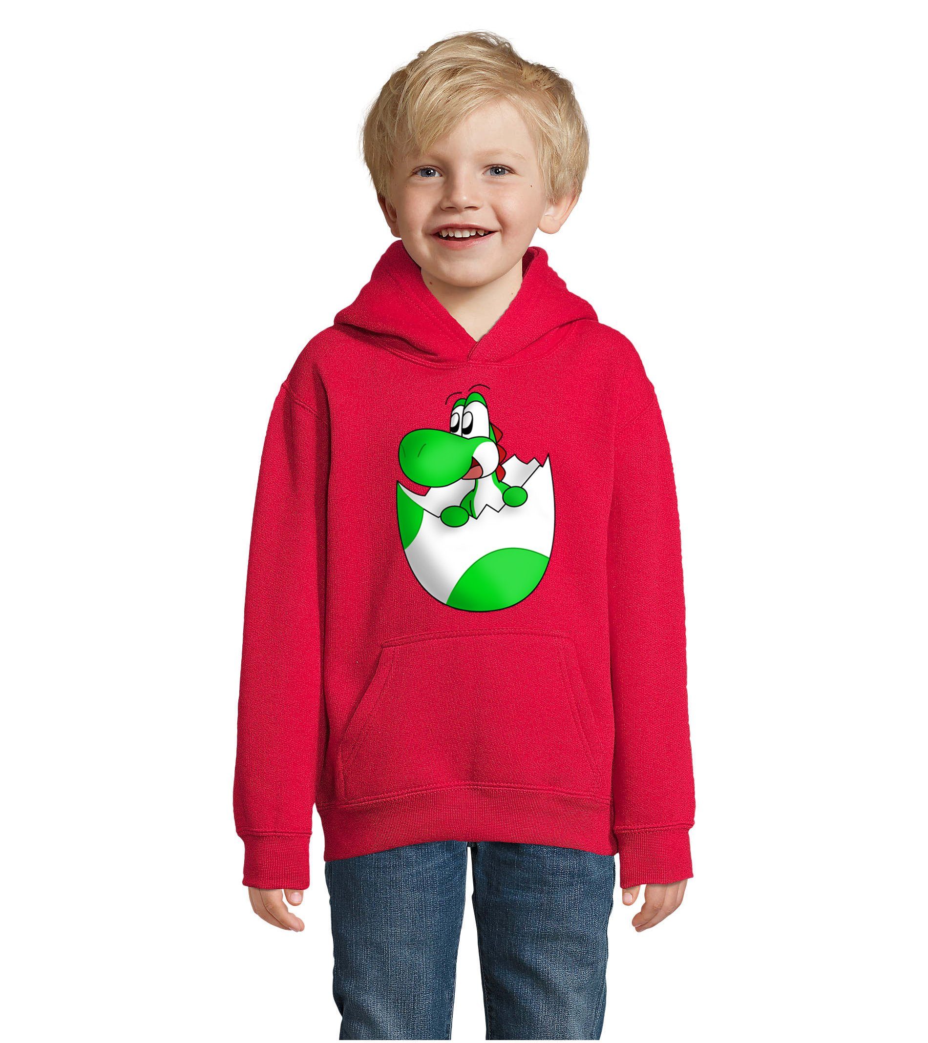 Hoodie Kinder Jungen & Mädchen Baby Yoshi Ei Super Retro Konsole Gaming