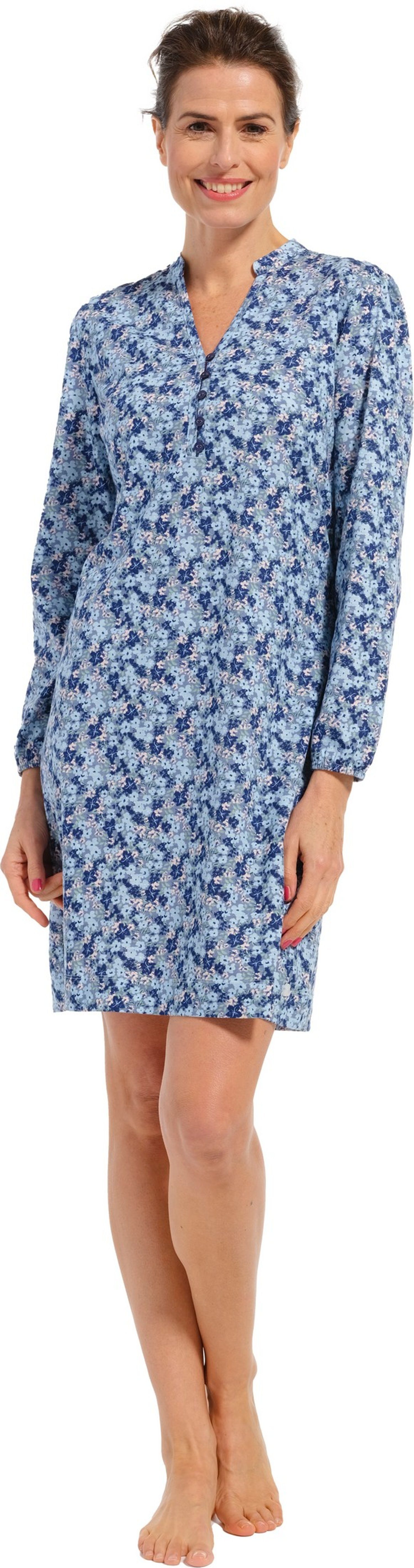 Pastunette Nachthemd Damen Schlafshirt mir langem Arm (1-tlg) Baumwolle