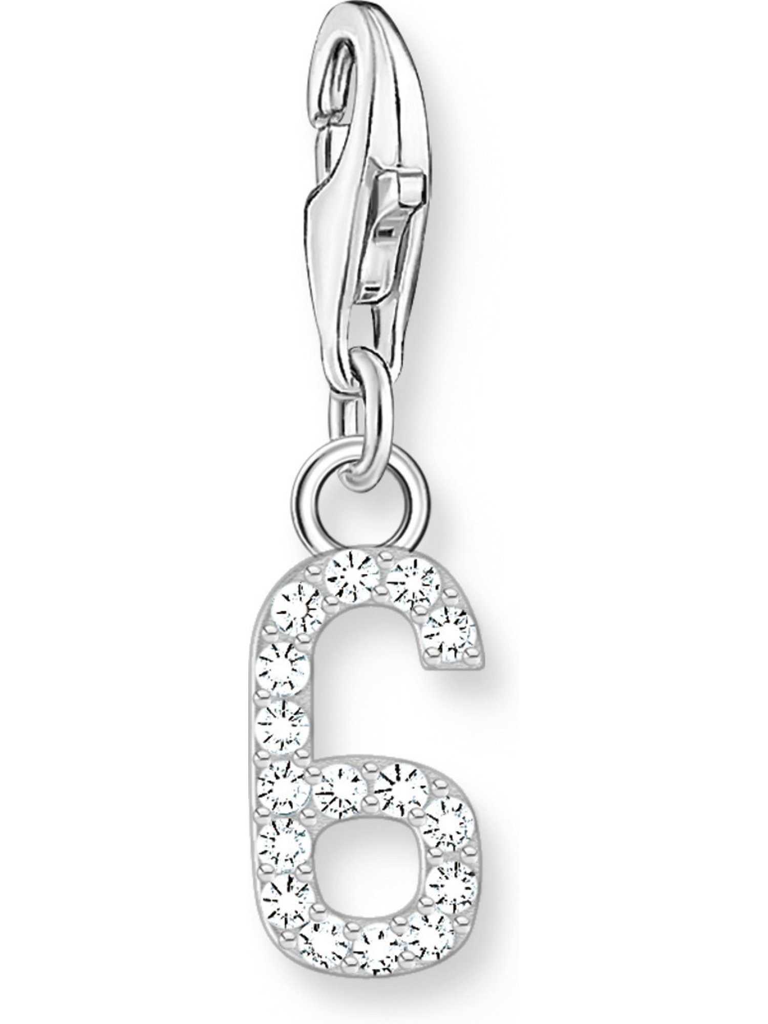 Kettenanhänger Thomas Sabo Damen-Charm 925er Silber Zirkonia