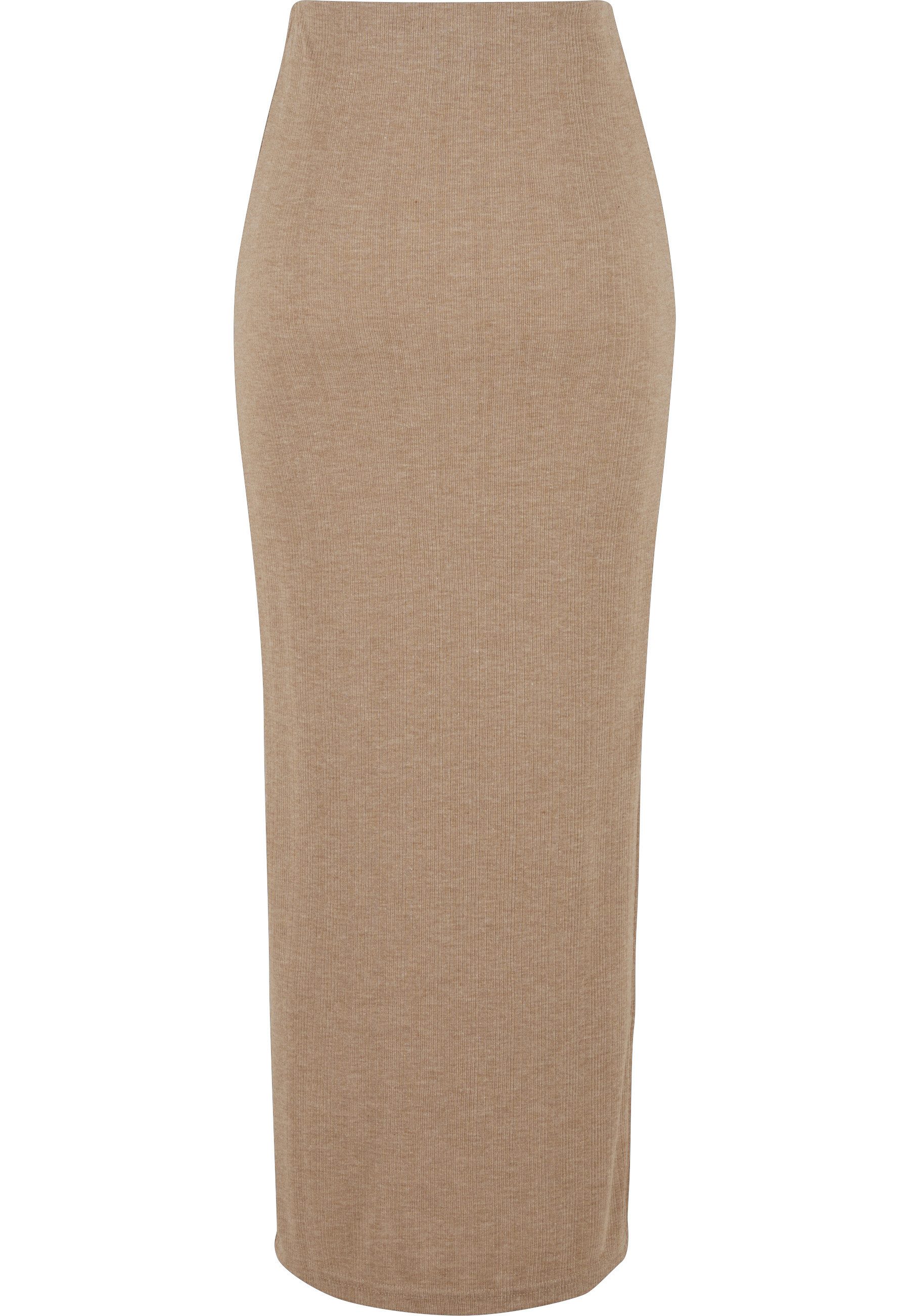 URBAN CLASSICS Sommerrock Urban Classics Ladies Rib High Slit Skirt (1-tlg)