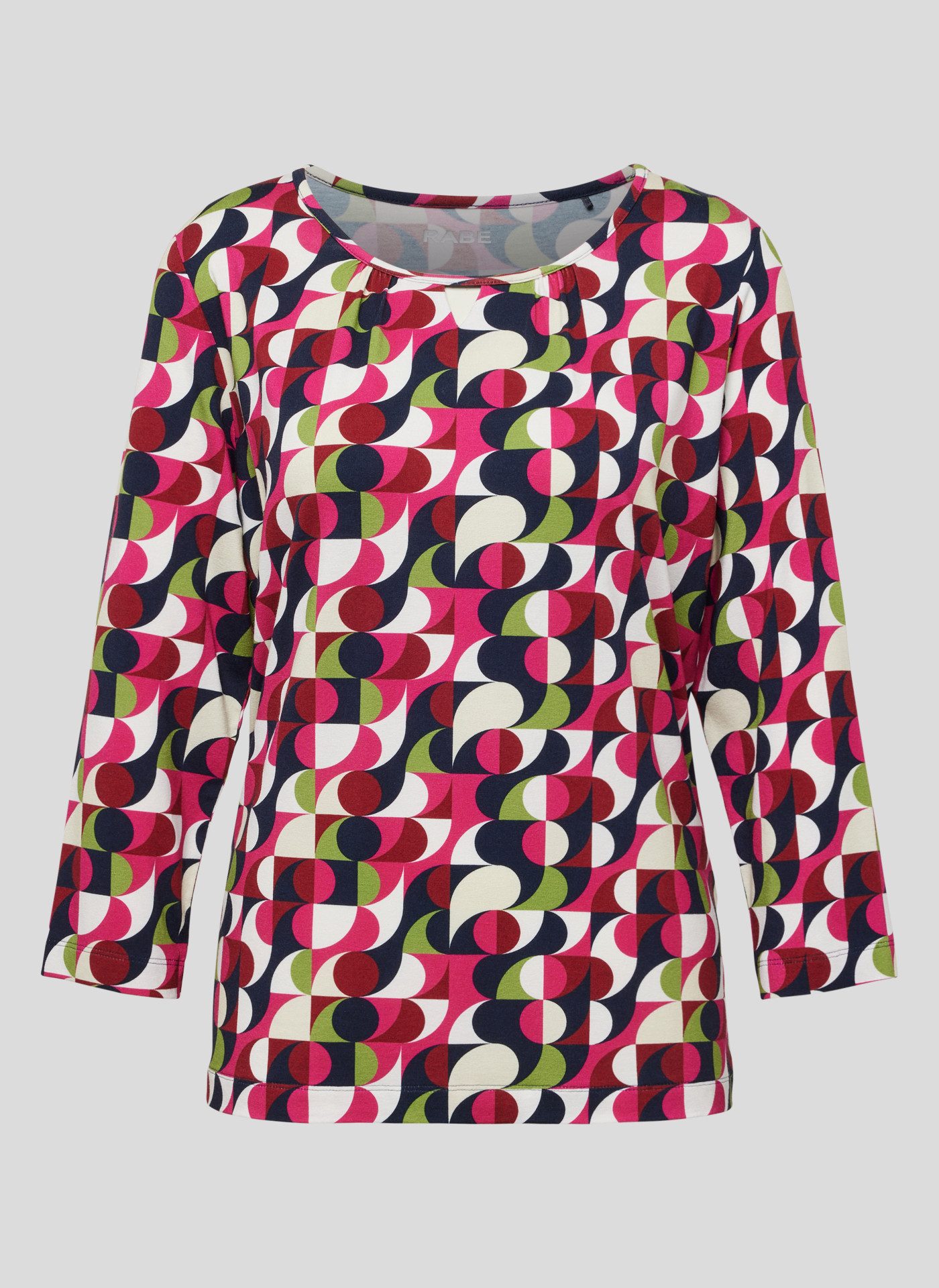Rabe 3/4-Arm-Shirt mit grafischem Muster