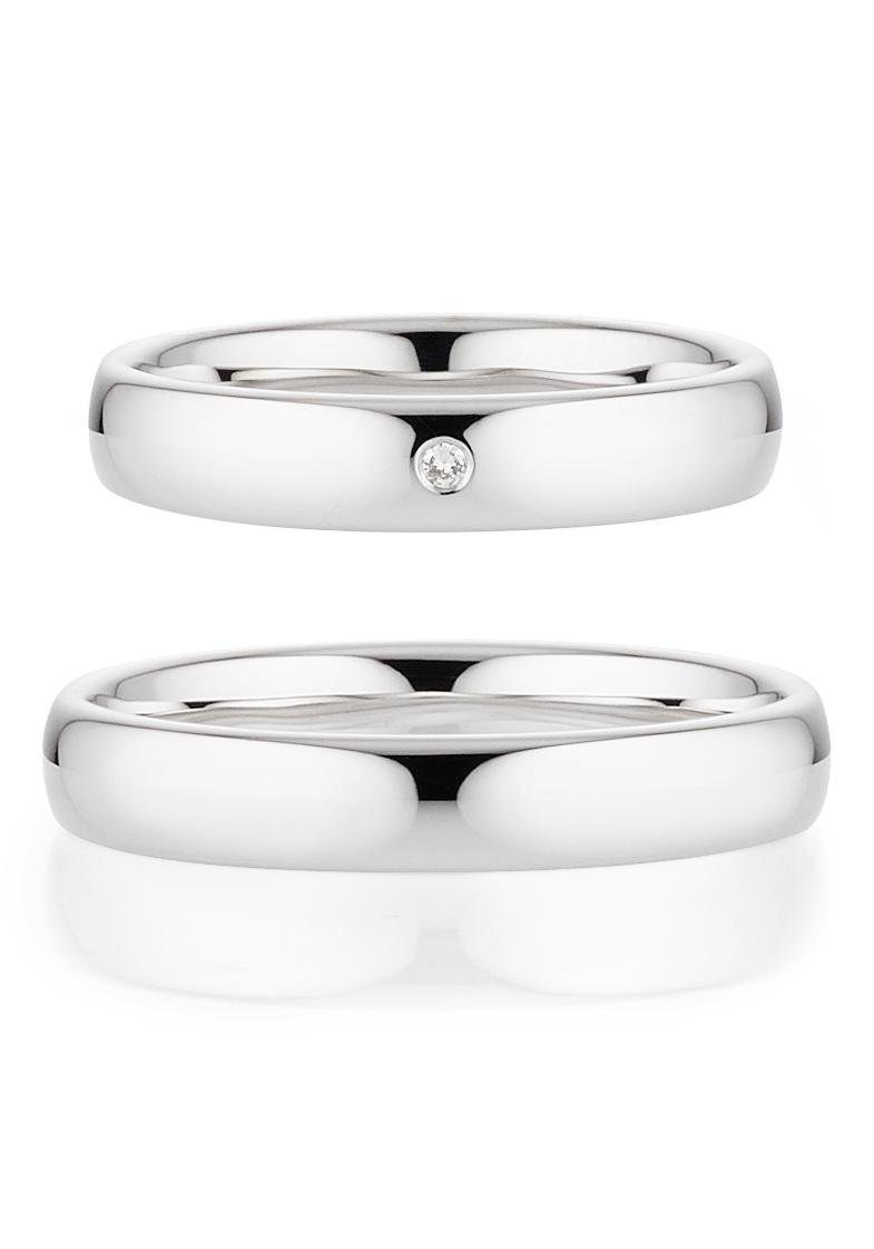 Bruno Banani Trauring Schmuck Geschenk Ehering Hochzeit Damenring Herrenring, wahlweise mit oder ohne Brillant, Made in Germany
