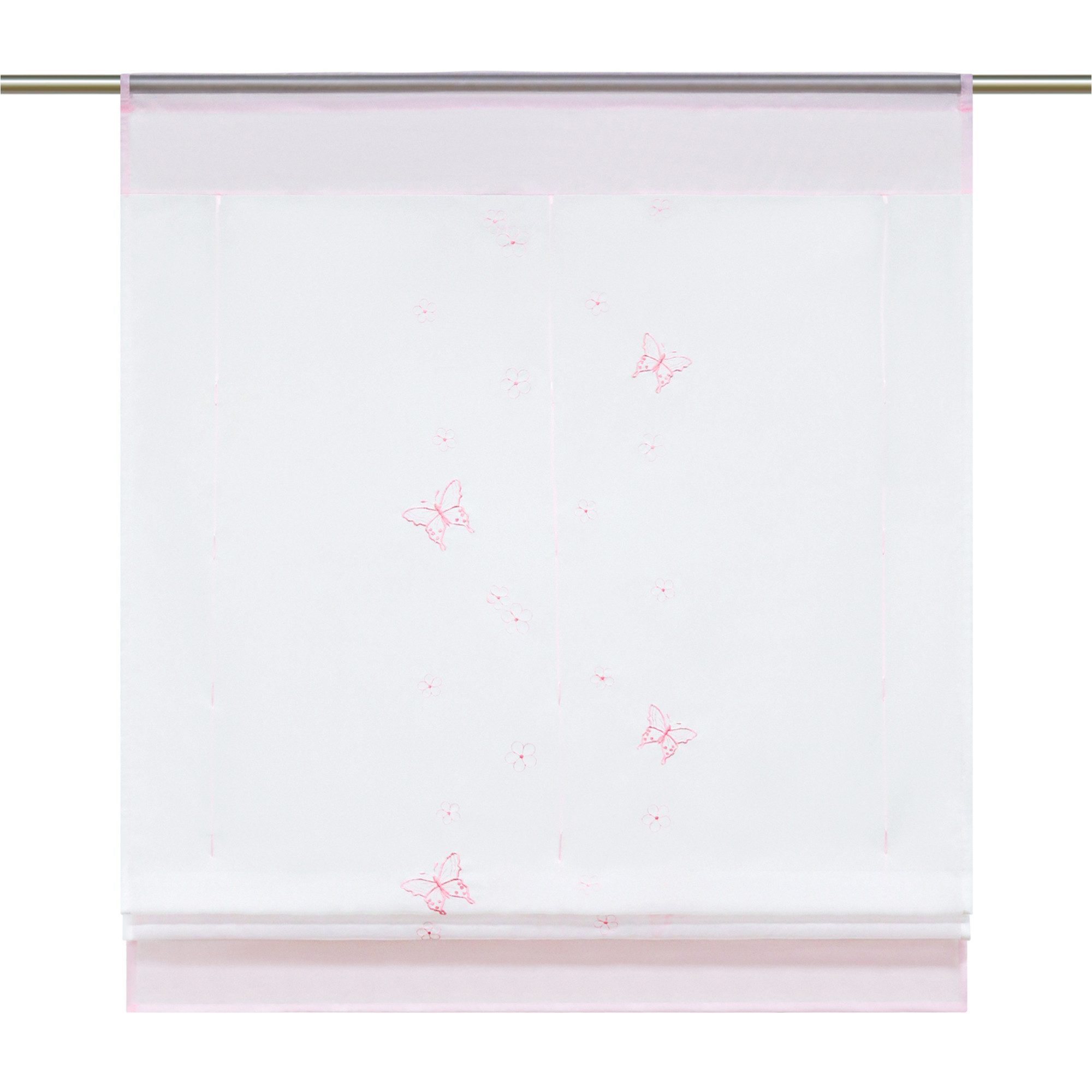 Joyswahl Raffrollo, mit Stangendurchzug, Raffgardine mit Tunnelzug, Bändche günstig online kaufen