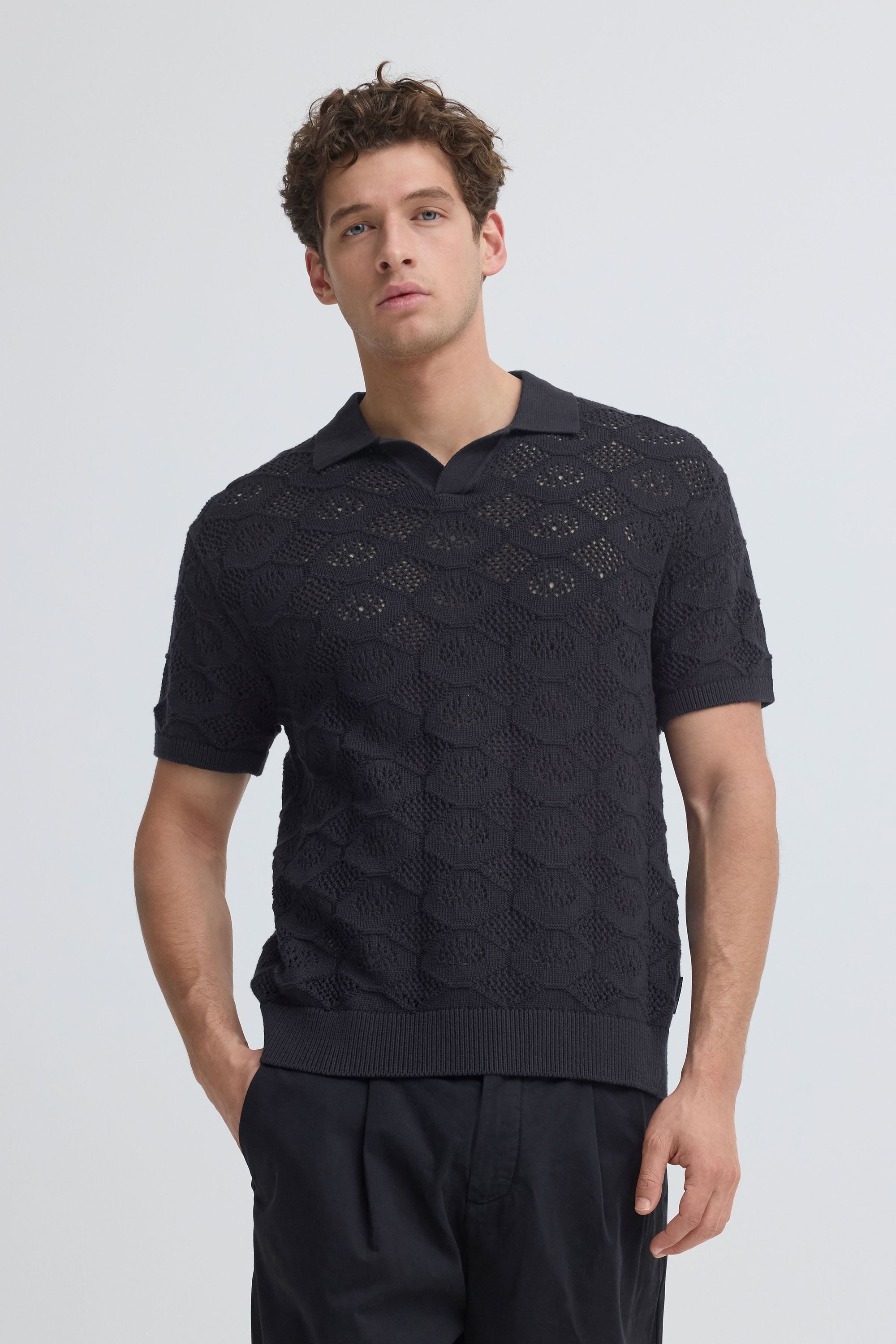 Casual Friday Poloshirt CFAngvig Poloshirt Lochstruktur