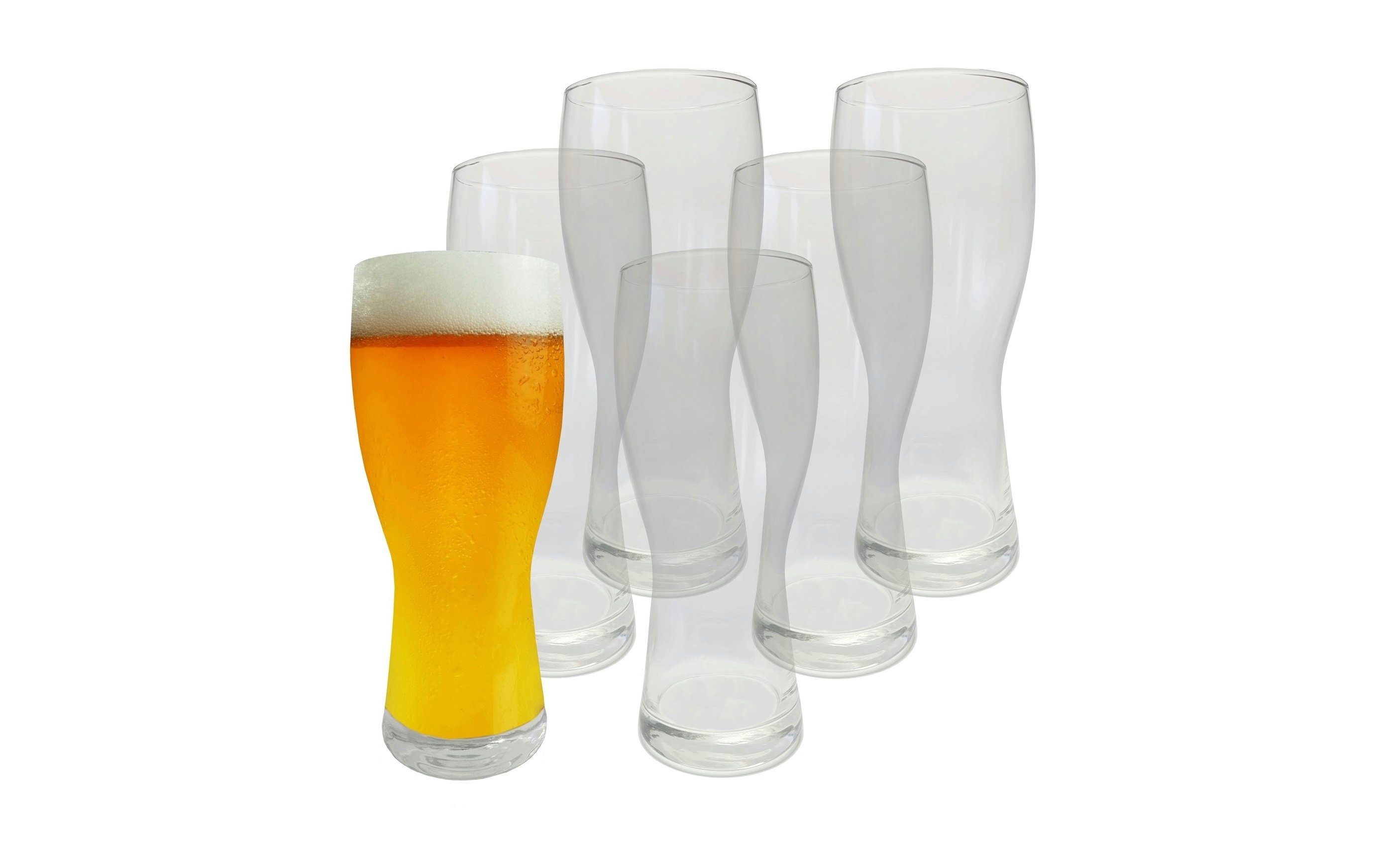 Bierglas 6 x Bierglas Weizenbierglas 500 ml 0,5 Liter Ø 8,5 x 20cm