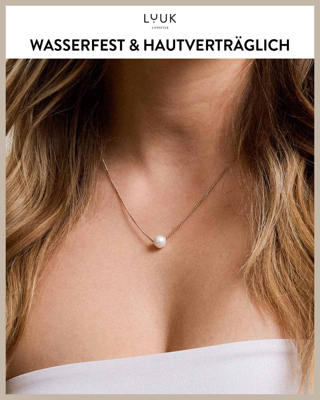 LUUK LIFESTYLE Kette mit Anhänger Perle günstig online kaufen
