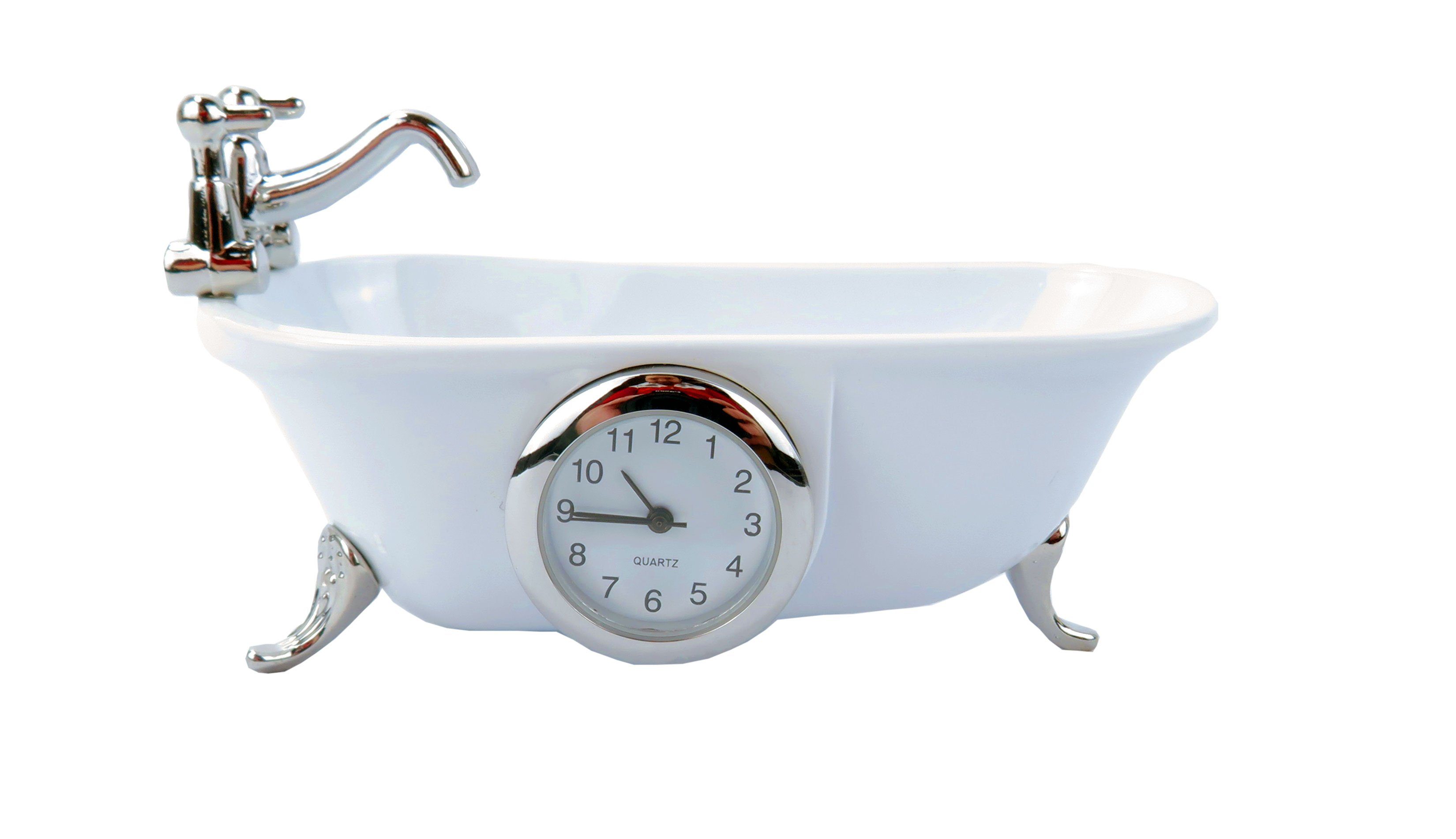 Siva Standuhr Siva Clock Bath Tub Badewanne Metall Quarzuhr (Set)