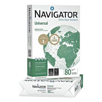 NAVIGATOR Druckerpapier Universal, Format DIN A4, 80 g/m², 169 CIE, 500 Blatt