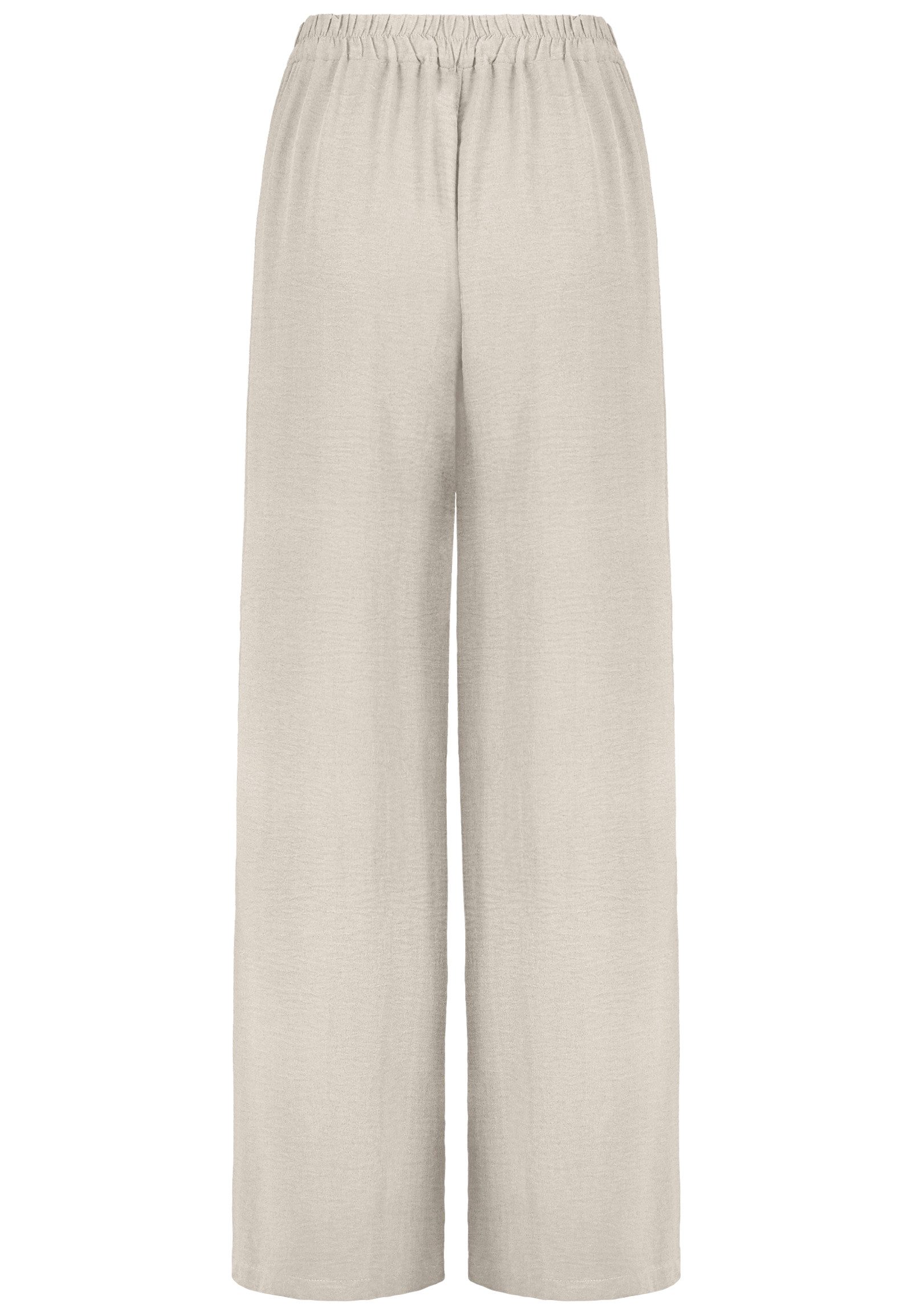 SUBLEVEL Chinos Damen Luftige Sommerhose Freizeit Weit geschnitten Stoff Palazzo-Hose