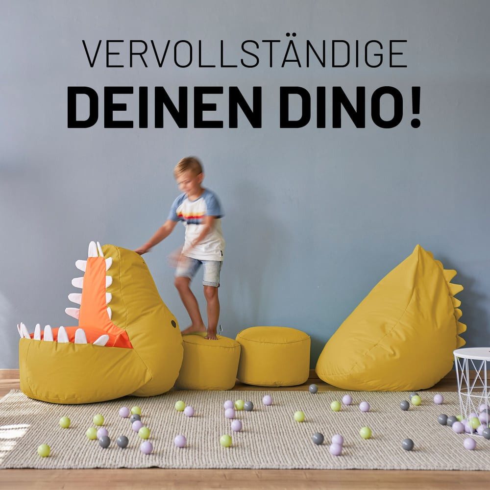 Lumaland Sitzsack Kinder Dino Kissen 90x90x70 günstig online kaufen