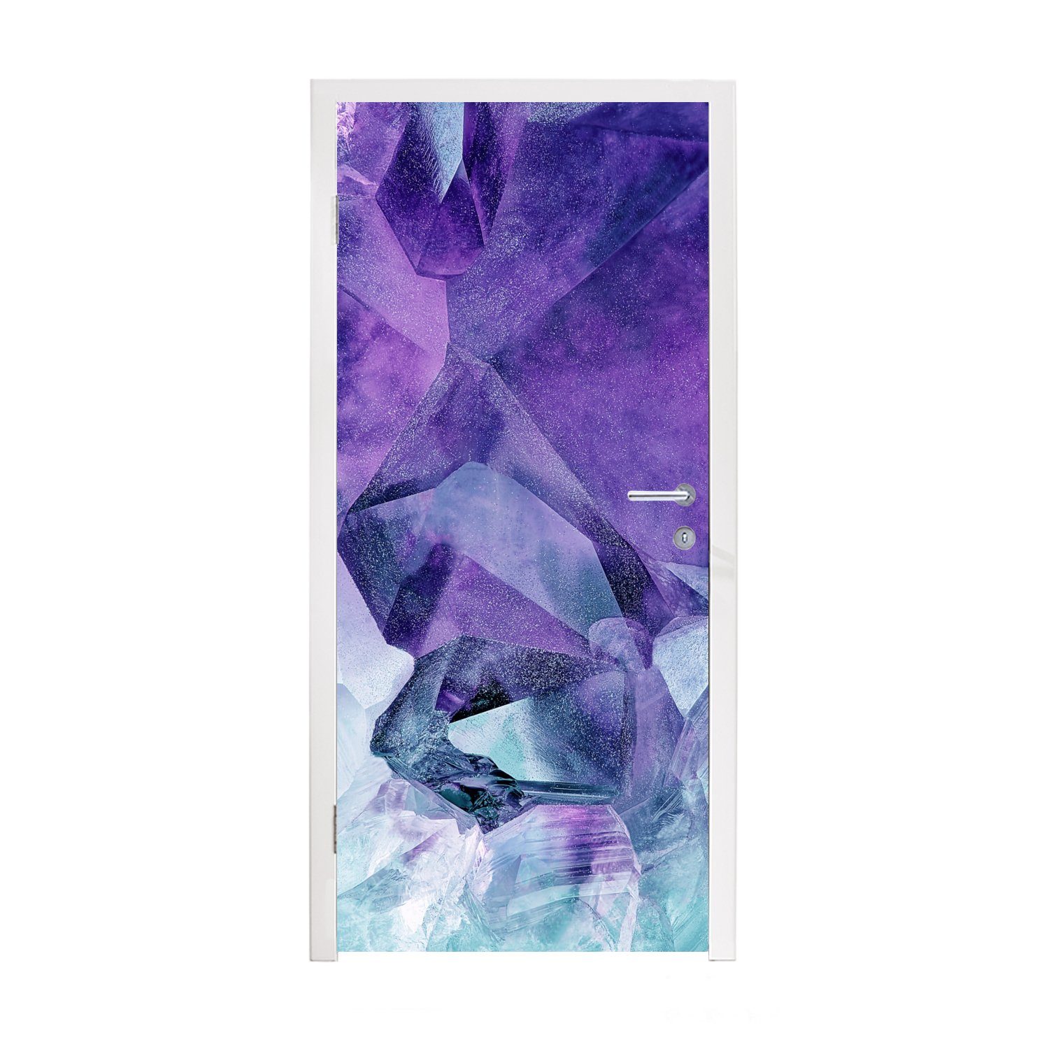MuchoWow Türtapete Mineralien - Naturstein - Kristalle, Matt, bedruckt, (1 St), Fototapete für Tür, Türaufkleber, 75x205 cm