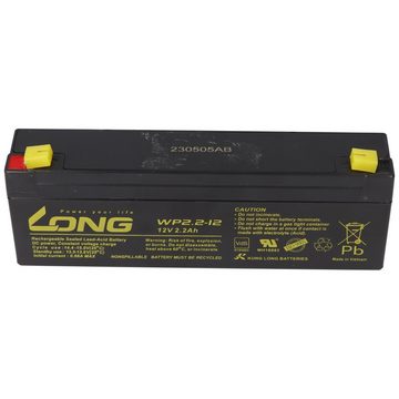 Kung Long Kung Long WP2.2-12 Blei Akku mit VDS -Zulassung, 4,8mm Steckkontakte Akku 2200 mAh (12,0 V)