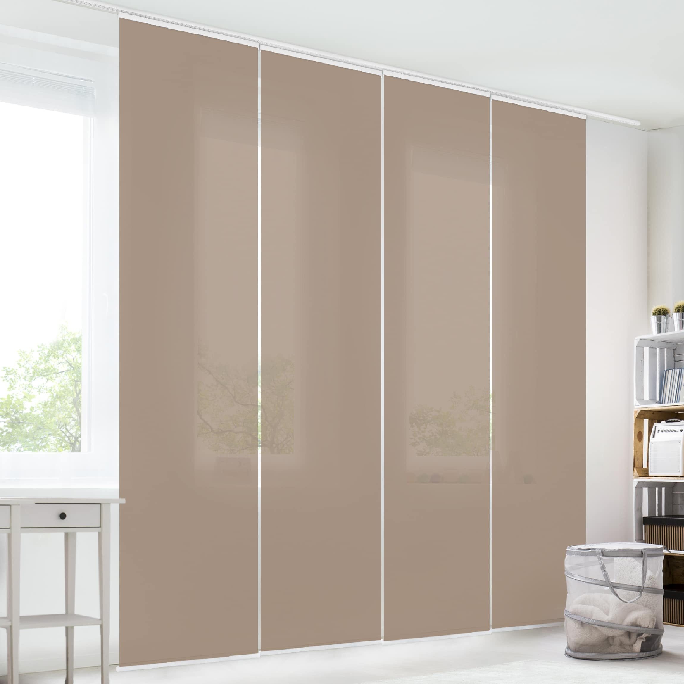 Bilderdepot24 Schiebegardine modern Flächenvorhang blickdicht Mocca, günstig online kaufen
