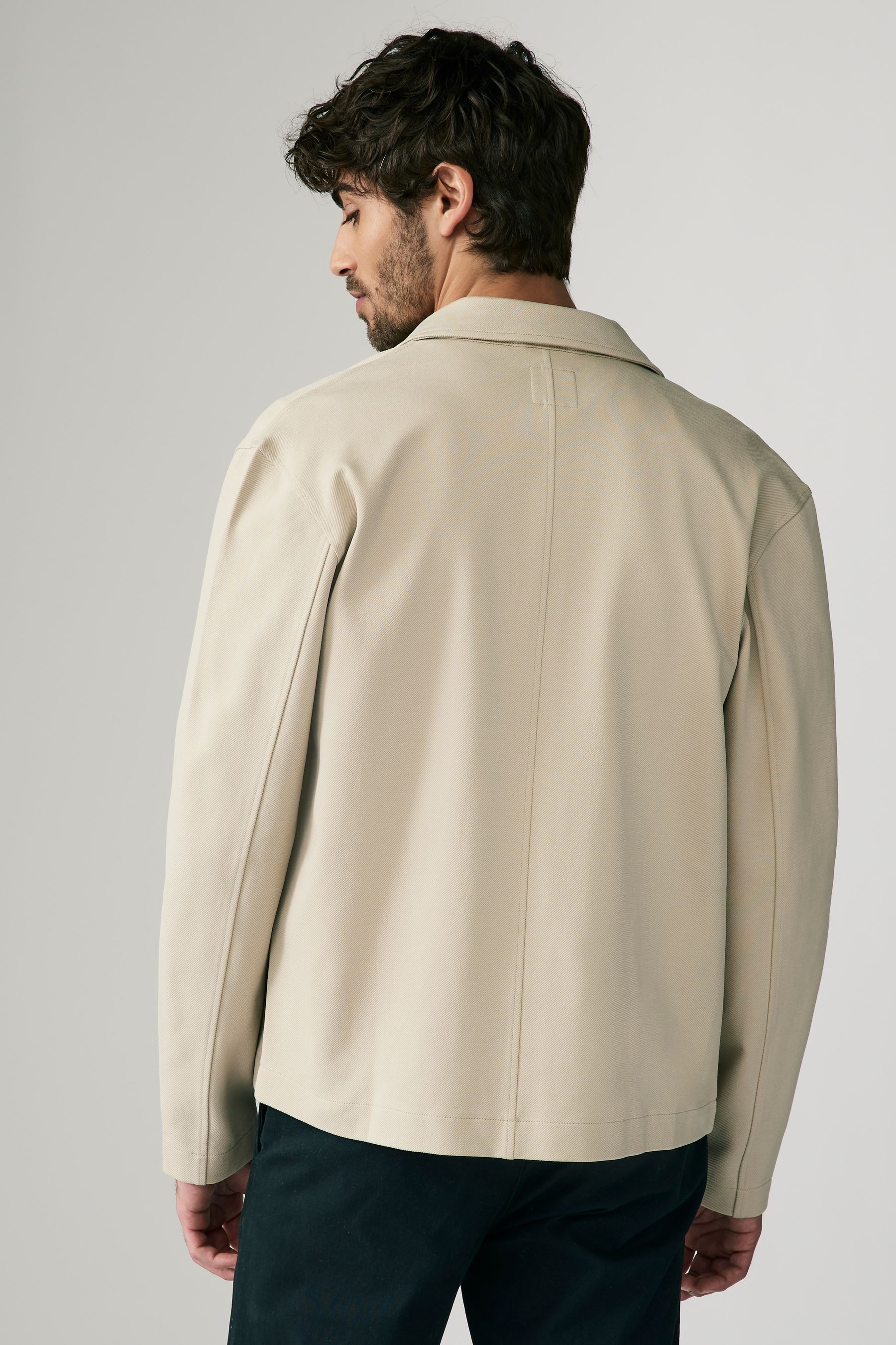 Next Hemdjacke Jersey-Hemdjacke mit Fischgrätmuster (1-St) günstig online kaufen