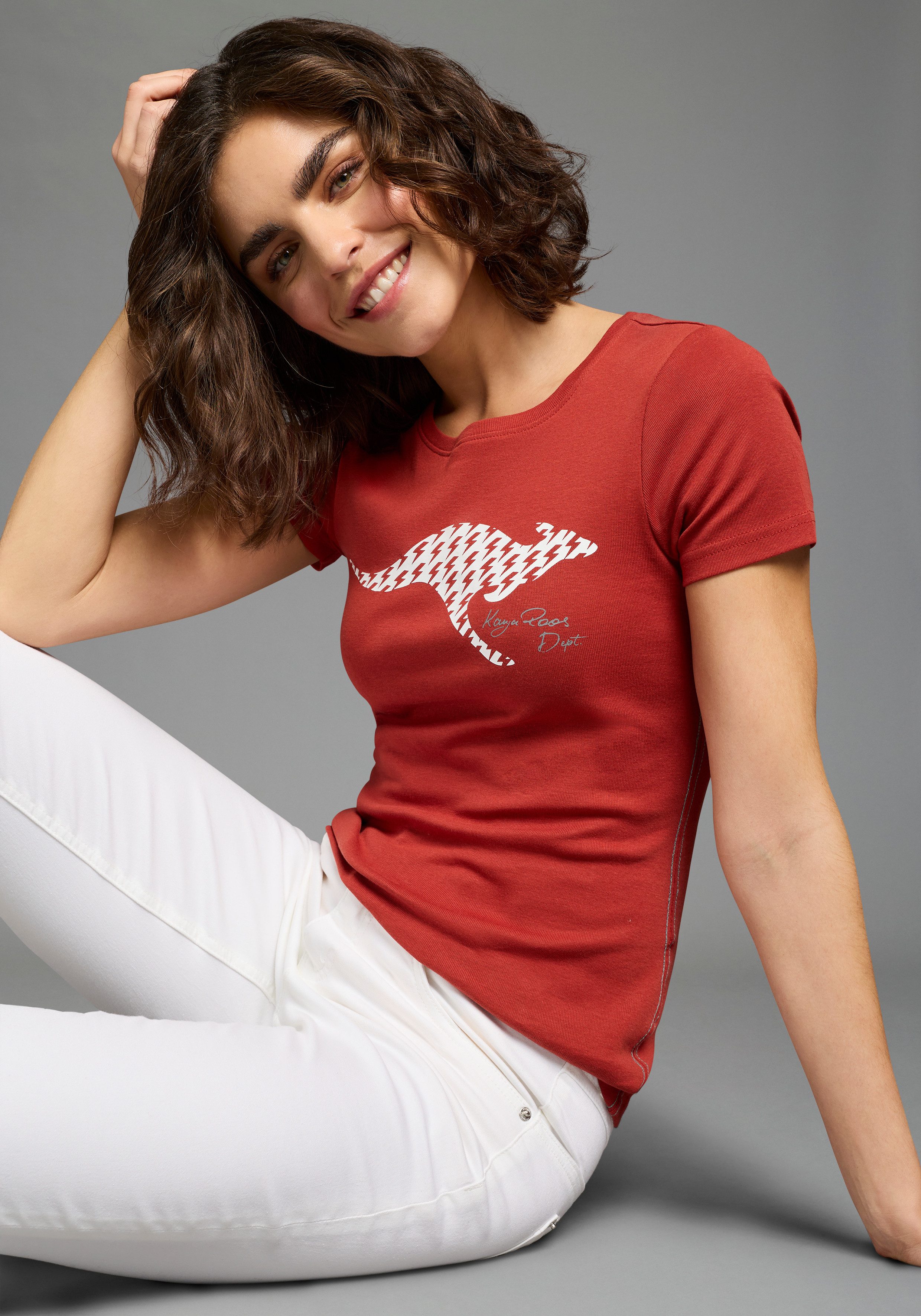 KangaROOS Kurzarmshirt Logo Print günstig online kaufen