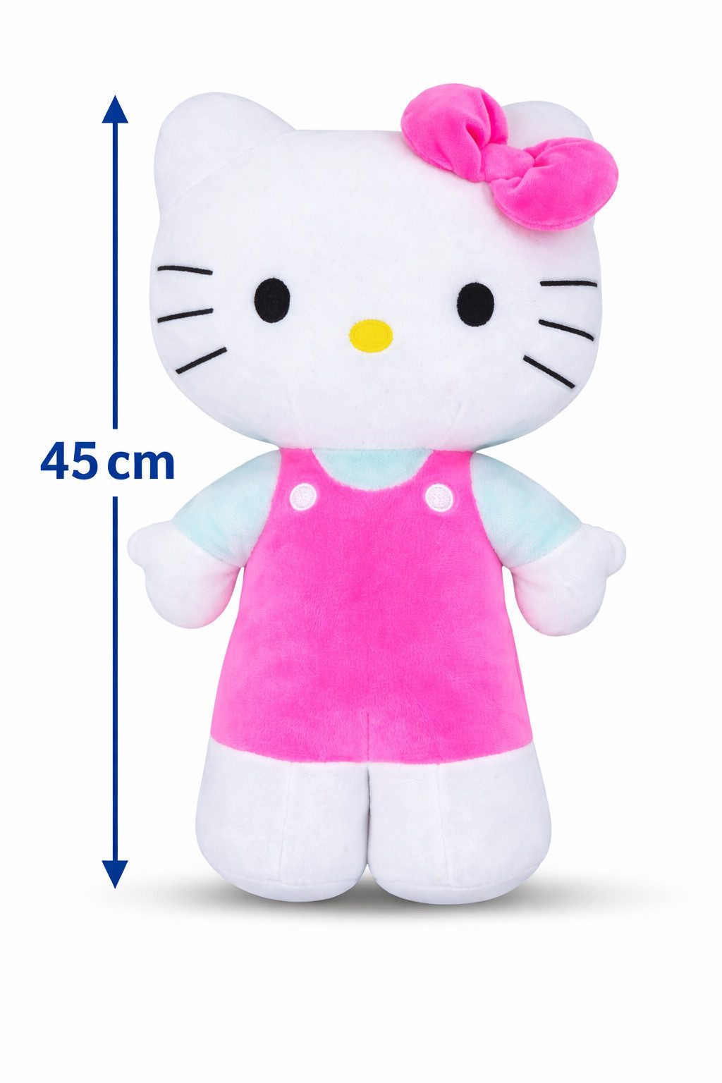 SANRIO Kuscheltier Hello Kitty Kuscheltier Plüschtier 45 cm Stofftier Schleife pink (Set, 1-St., Geschenk-Set), Stofftier Sale Geschenke für Mädchen Jungen Kinder Babys spielen