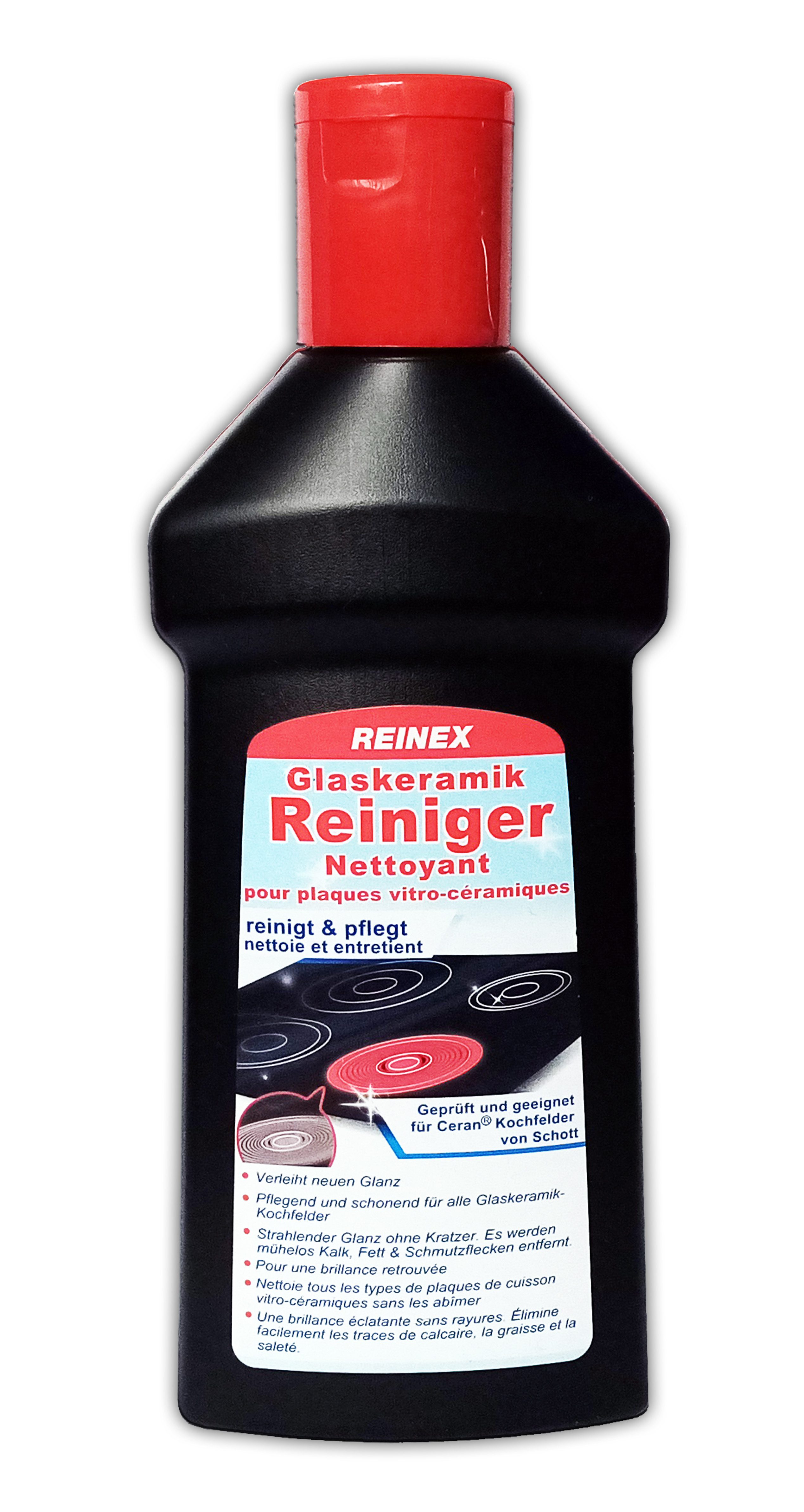 Reinex GLASKERAMIK-REINIGER 250ml Kochfeldreiniger Glaskeramikreiniger 18 Glaskeramikreiniger (Kochfeld Herdreiniger Herd)