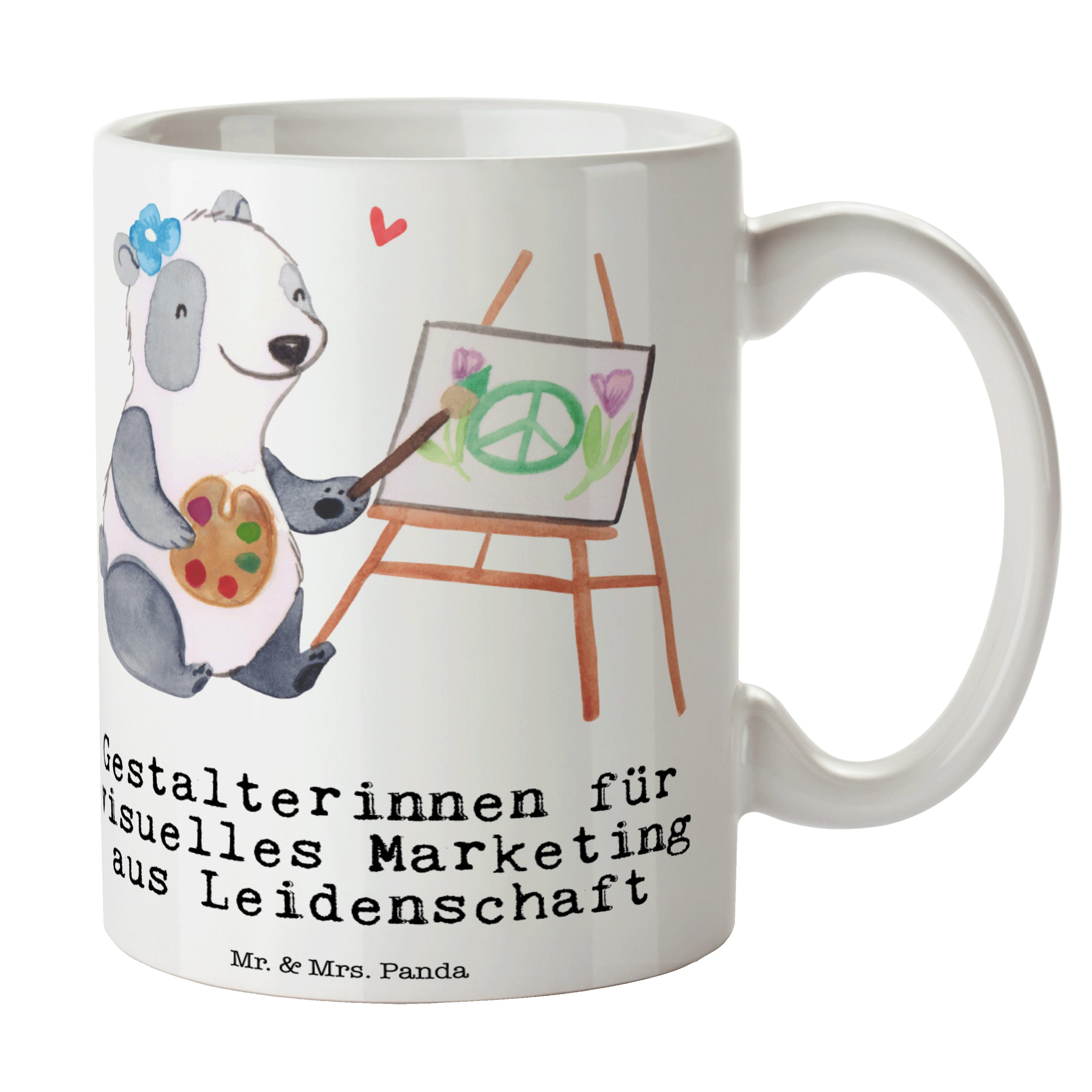 Mr. & Mrs. Panda Tasse Gestalterinnen für visuelles Marketing aus Leidenschaft - Weiß - Gesc, Keramik