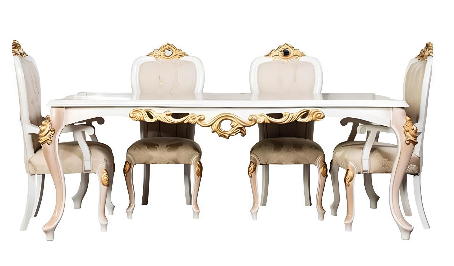 Xlmoebel Esszimmer-Set Luxus-Set mit XL-Tisch & Stühlen aus Holz im modernen Design, (7 tlg. Esszimmer Set (Esstisch + 4x Stühle + 2x Stühle mit Armlehnen), Hergestellt in Europa