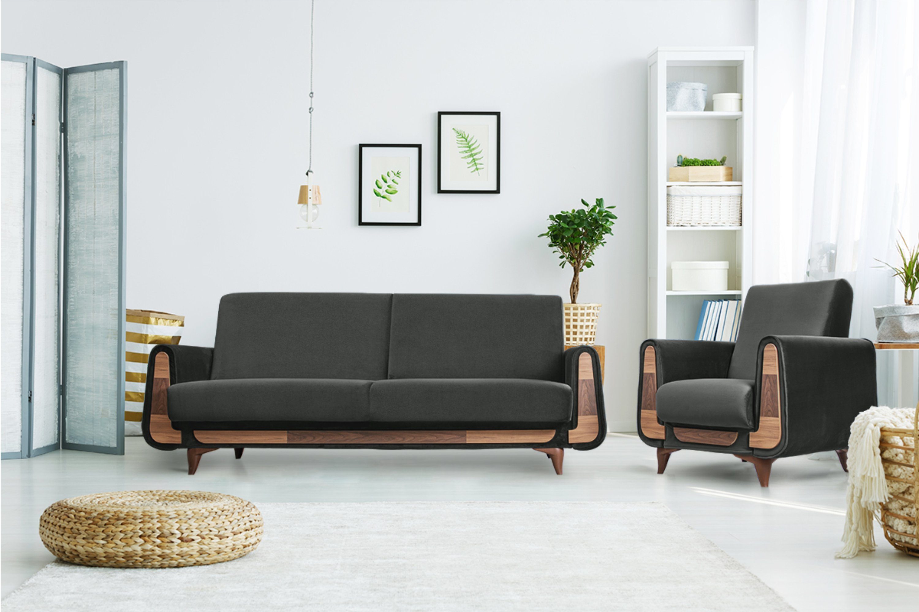 KONSIMO® Sessel GUSTAVO Komfortabler Sessel mit Armlehnen, Modern und Elegant