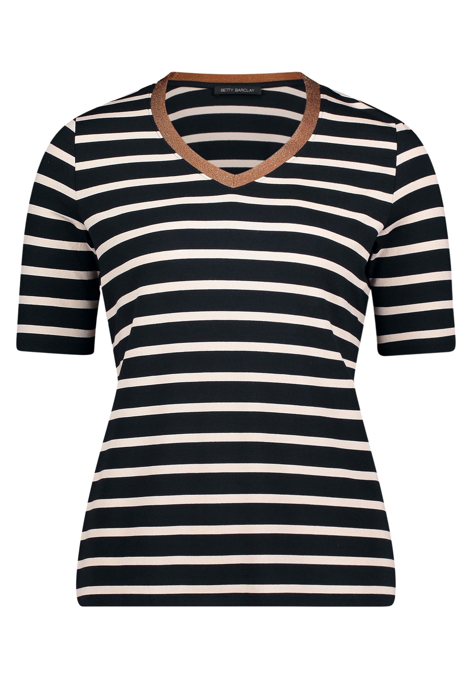 Kurzarmshirt Damen mit V-Ausschnitt