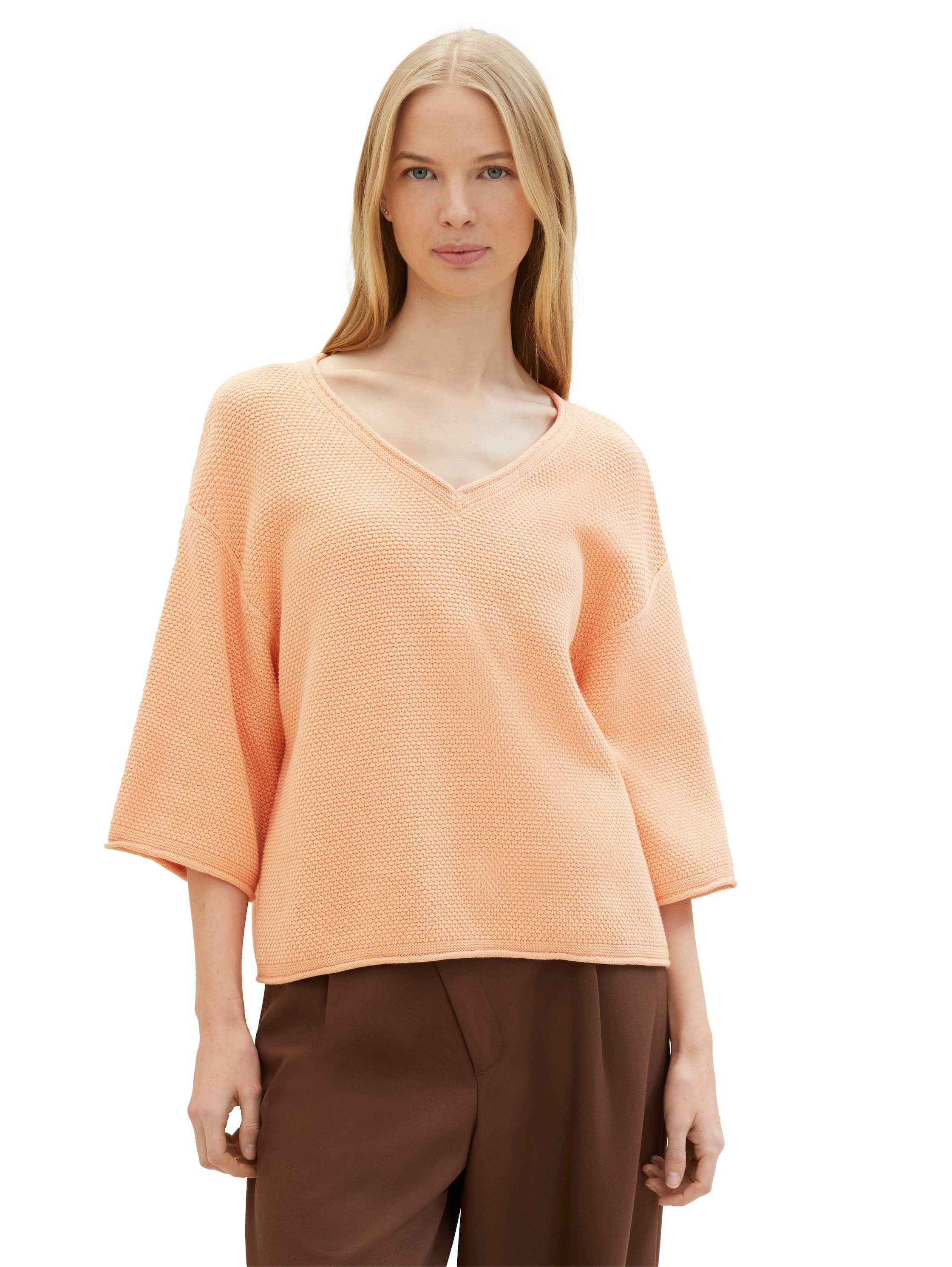 TOM TAILOR V-Ausschnitt-Pullover mit Drop-Shoulder günstig online kaufen
