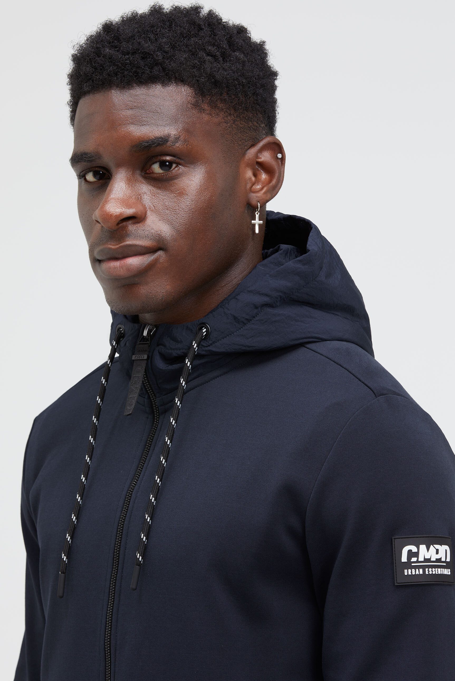 CMPD Kapuzensweatjacke mit Baumwolle