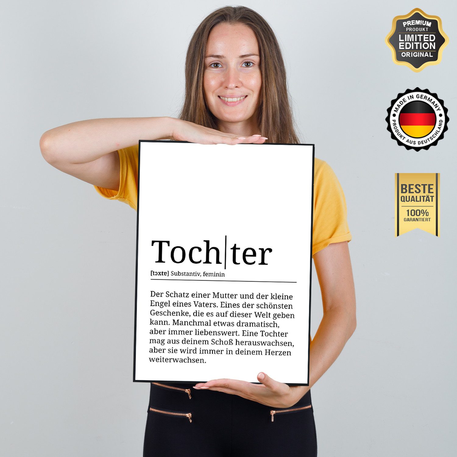 Tigerlino Poster Tochter Geschenk Wandbild Tochter Geburtstag Geschenkidee günstig online kaufen