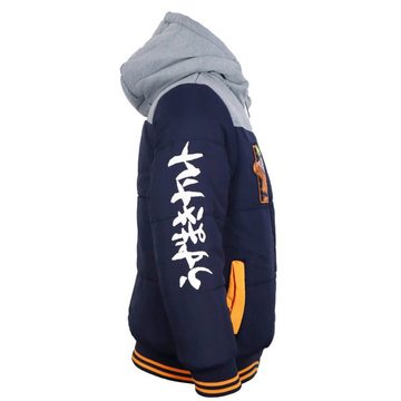 Naruto Winterjacke Anime Naruto Shippuden Kinder Jungen Jacke mit Kapuze Gr. 104 bis 140