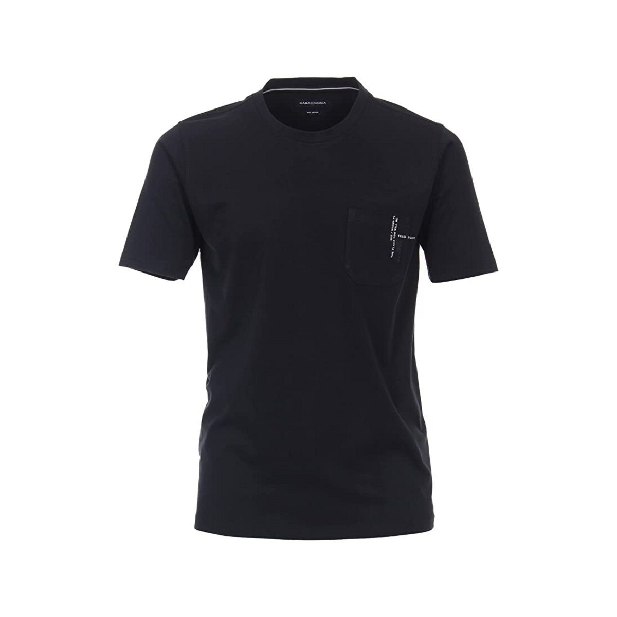VENTI T-Shirt blau regular fit (1-tlg) Dunkelblau