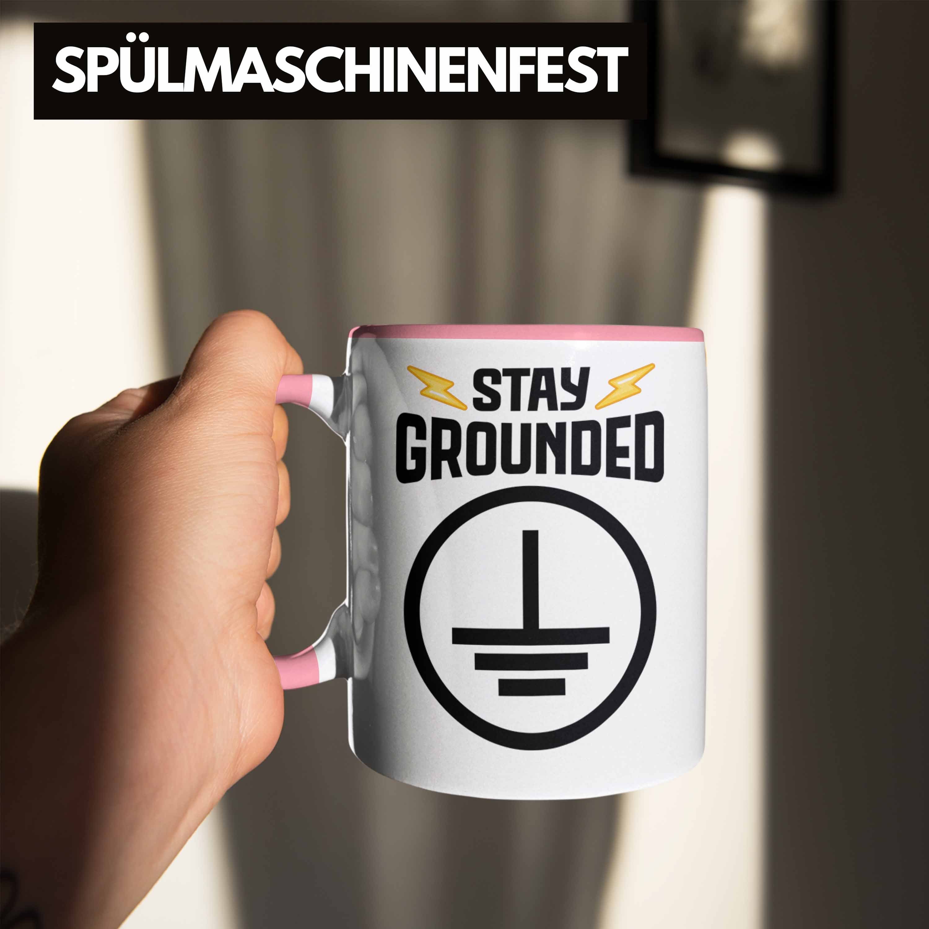 Trendation Tasse Trendation - Elektriker Spruch Lustig Geschenk Kaffeebecher Rosa Sprüche Gadget Männer Tasse Geschenke