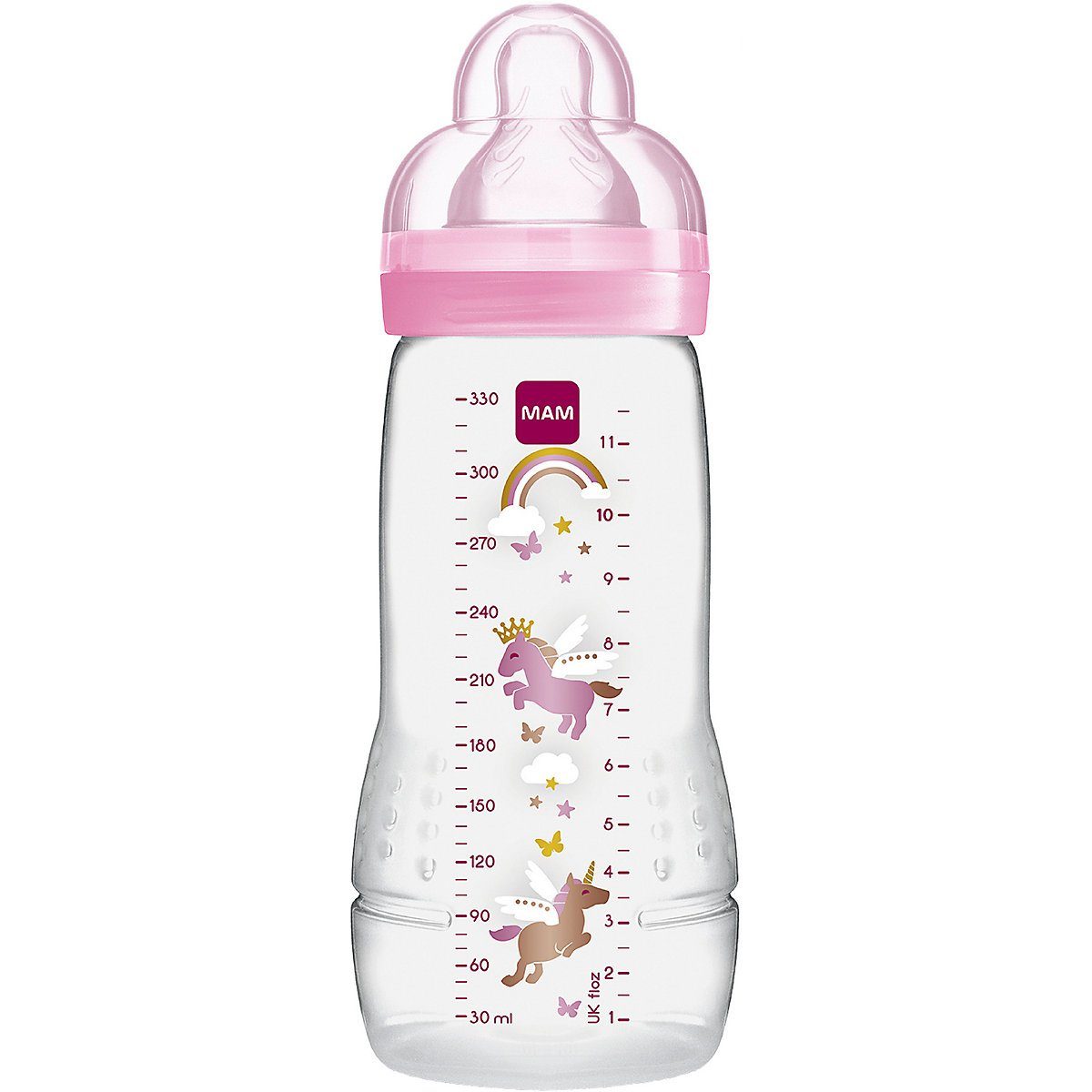 Kinder Babyernährung MAM Babyflasche Weithals Flasche Easy Active, PP, 330 ml,