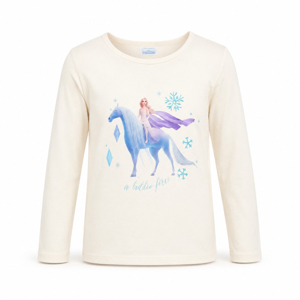 Disney Print-Shirt Disney Eiskönigin Langarm T-Shirt Langarmshirt Kinder Mädchen 100% Baumwolle - Gr. 98 bis 128