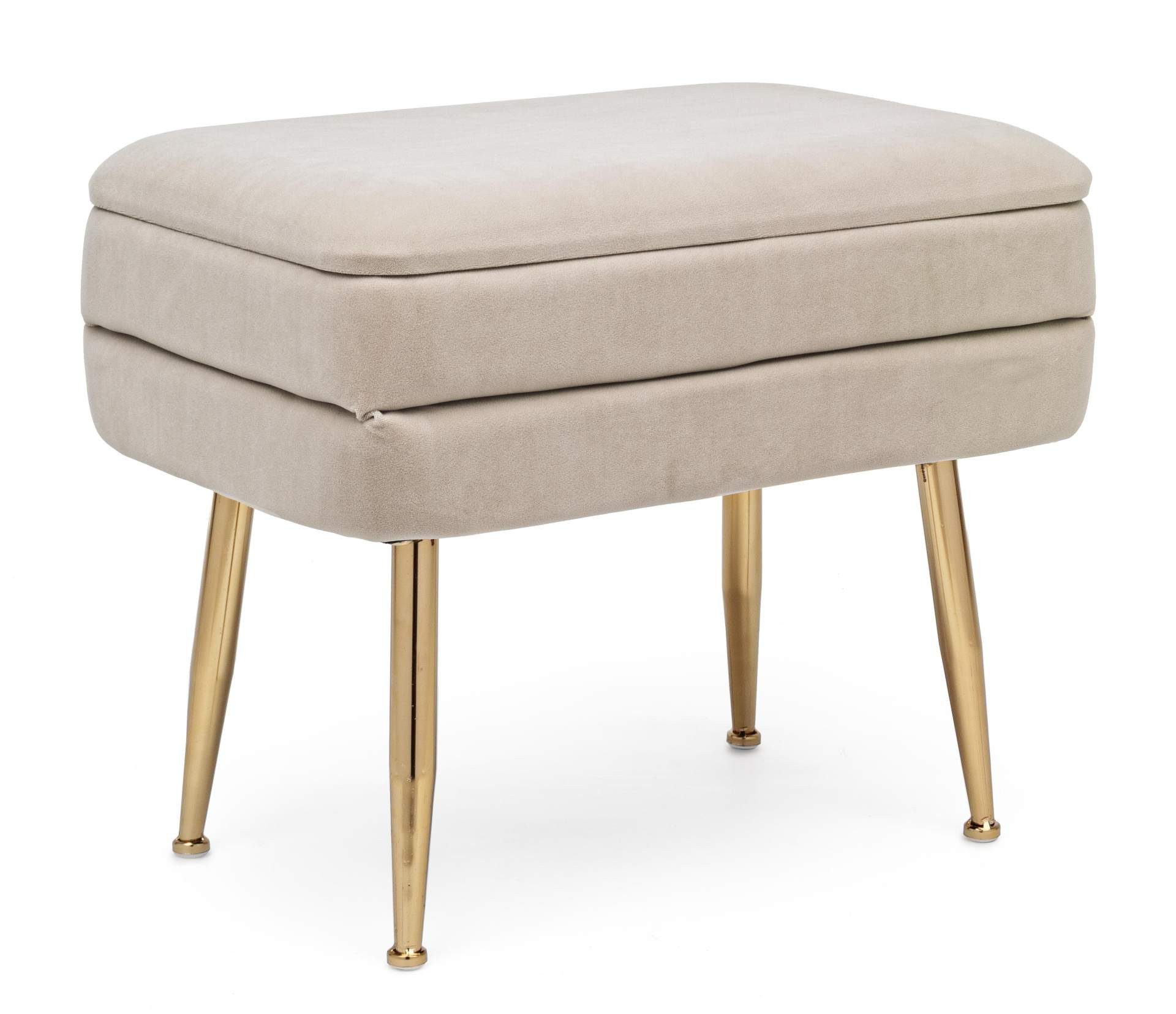 Feeling4Home Sitzbank Pavlina aus Samt 50 cm, Beige