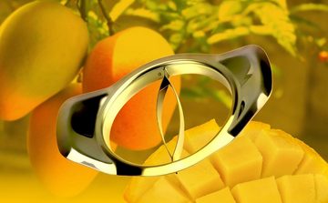 Goods+Gadgets Obstschneider Mangoschäler Mangoentkerner, (Mangoschneider), Ø 17,5cm & Spülmaschinenfest