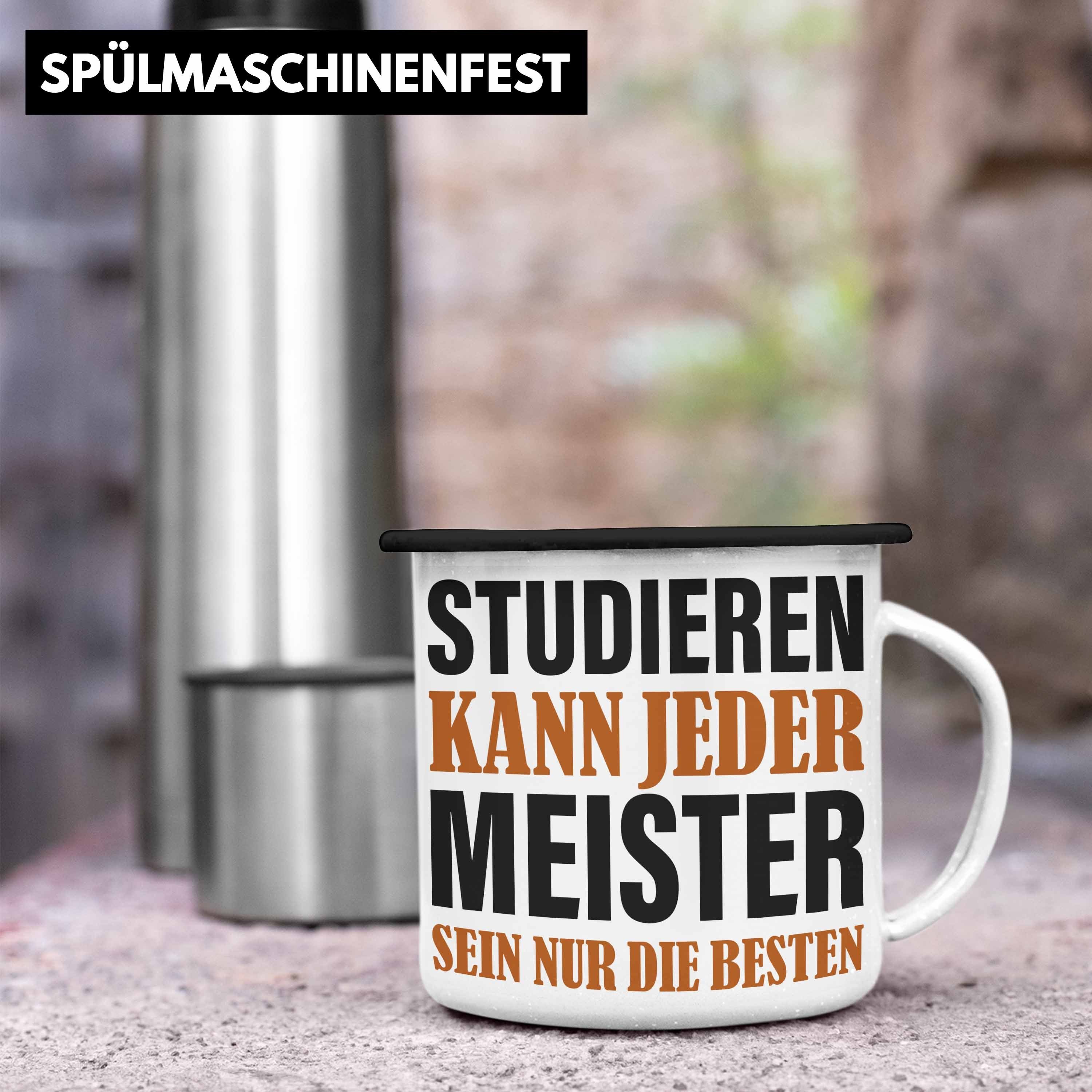 - Trendation Elektronik Tassen Schreiner Meisterprüfung Prüfung Trendation Schwarz Geschenke Elektrotechnik Meister Bestanden Männer Thermotasse Maler Dachdecker Metallbauer Emaille