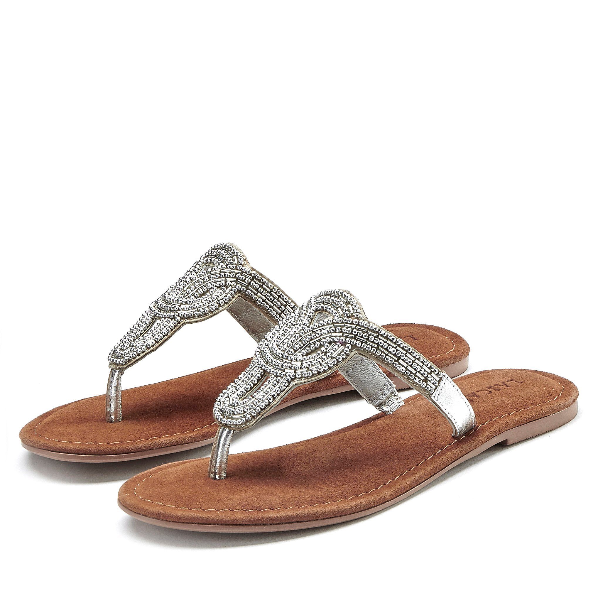 LASCANA Sandale, Pantolette, Sommerschuh, Zehentrenner mit Zierperlen und s günstig online kaufen