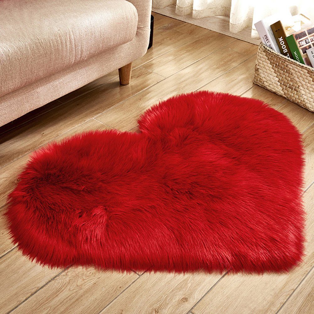 Teppich Teppich, für Wohnzimmer Teppich, Rutaqian, verhindern Bettvorleger, Sofa-Teppich, Verrutschen weich, ein Red 40cmx50cm, Pads Rutschfeste als