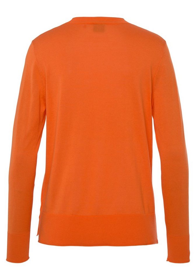 BOSS ORANGE Strickpullover C_Fanikasa mit Rundhalsausschnitt, Halsnaher  Rundhalsausschnitt mit Rippstrick