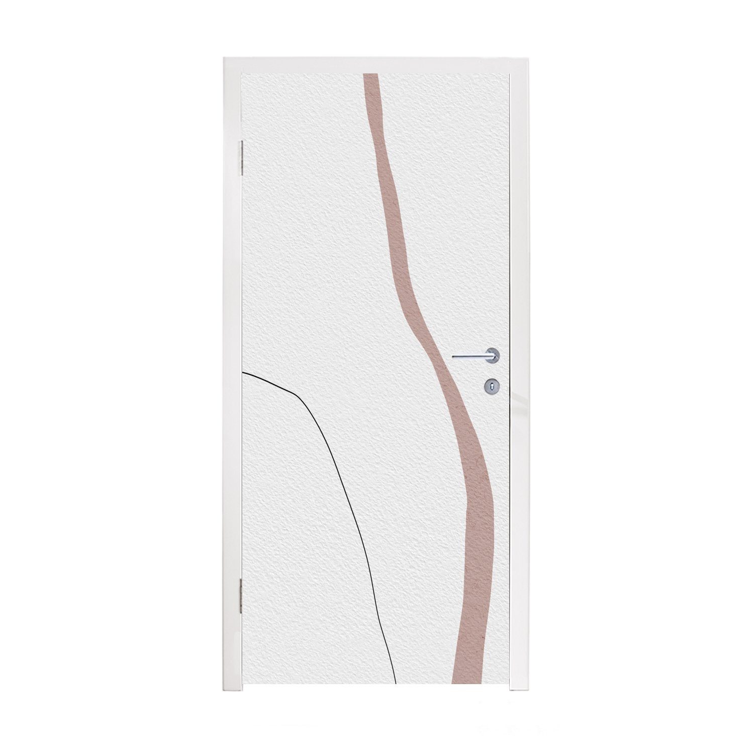 Tür, Pastell 75x205 St), - für Linie (1 Türtapete bedruckt, Fototapete MuchoWow Matt, Türaufkleber, cm - Gestaltung,