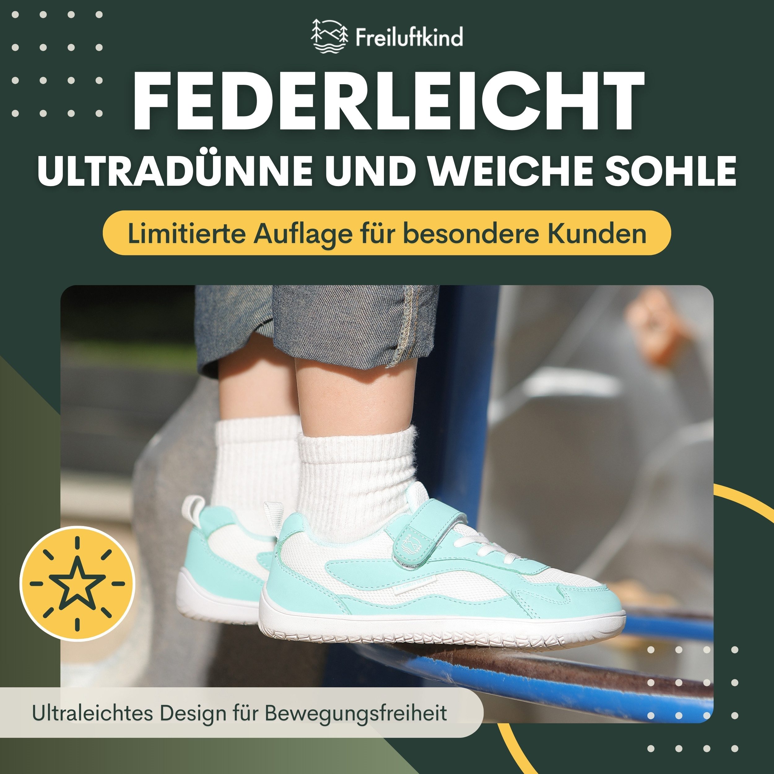 Freiluftkind Everest Kids – Barfußschuhe – für eine ideale Fußentwicklung Barfußschuh Gesunde Fußentwicklung, Wasserabweisend, Wärmeregulierend